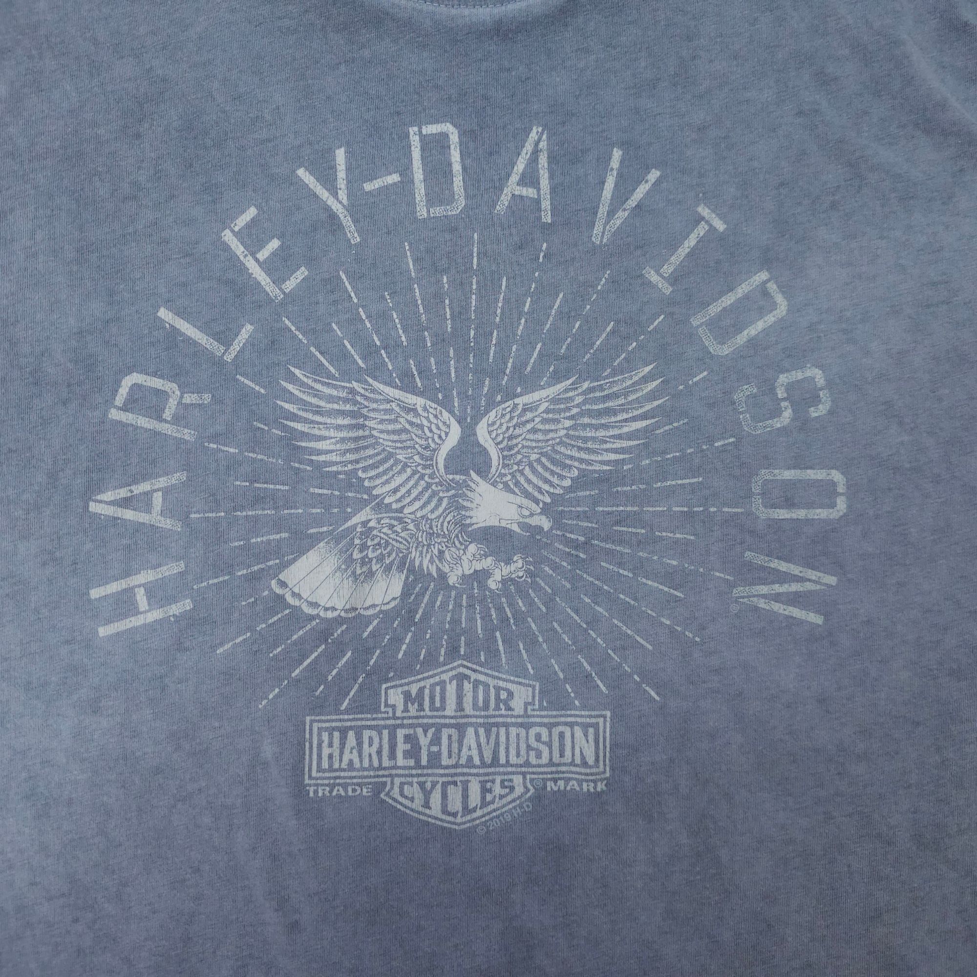 Harley Davidson Harley Davidson T Shirt Mens XL Double Sided Light Gray Size US XL / EU 56 / 4 - 7 Thumbnail