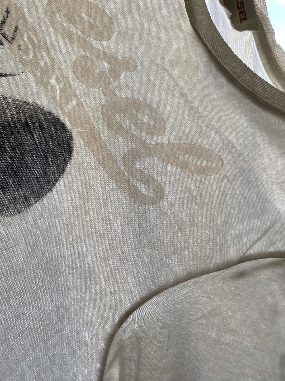 Diesel 🔥Opium Punk Diesel Goth Emo White tee “sneakers logo” Size US S / EU 44-46 / 1 - 13 Thumbnail