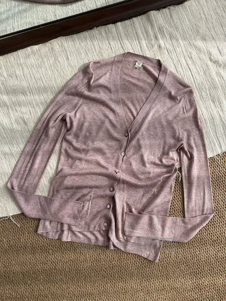 Hermes Hermes Slim Fit Cashmere Cardigan Long Sleeve Jacket, Pink Size S / US 4 / IT 40 - 1 Thumbnail