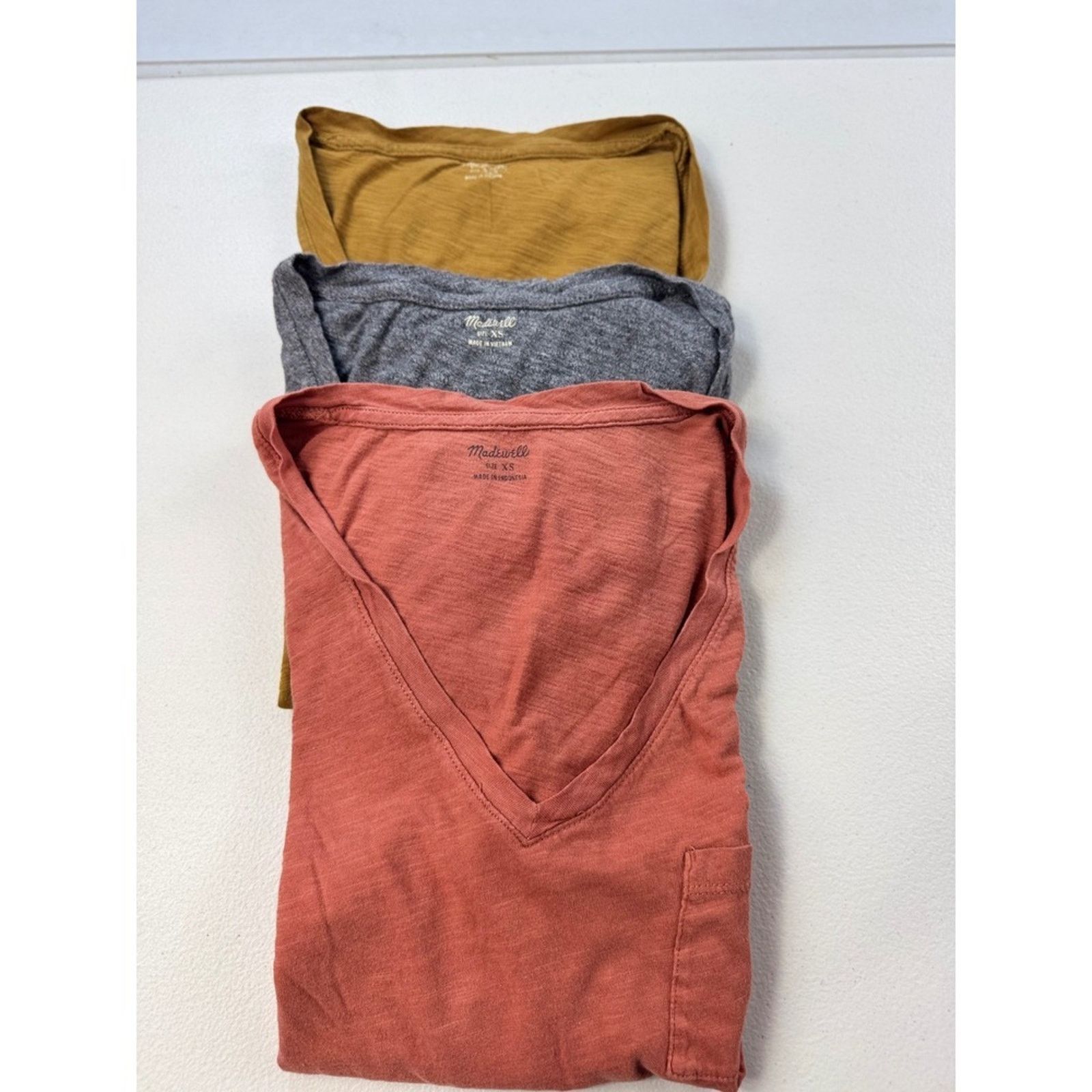 Madewell Madewell Women's V-Neck Pocket Tee‎ Shirt Bundle - XXS SET 3 Size XXS / US 00 / IT 34 - 8 Thumbnail