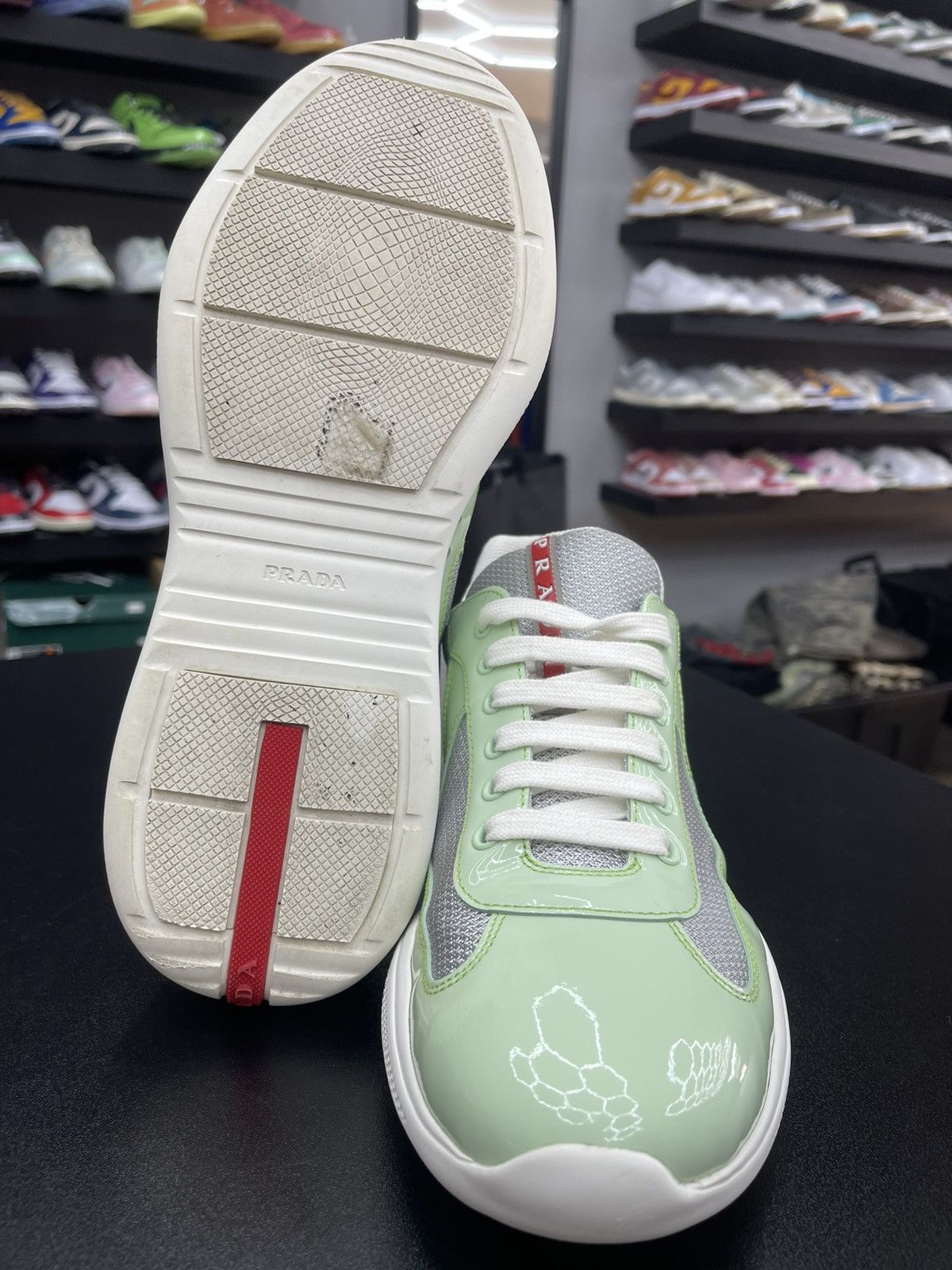 Prada Size 8.5/41.5EU - Prada Arena Low Tops Mint Size US 8.5 / EU 41-42 - 9 Thumbnail