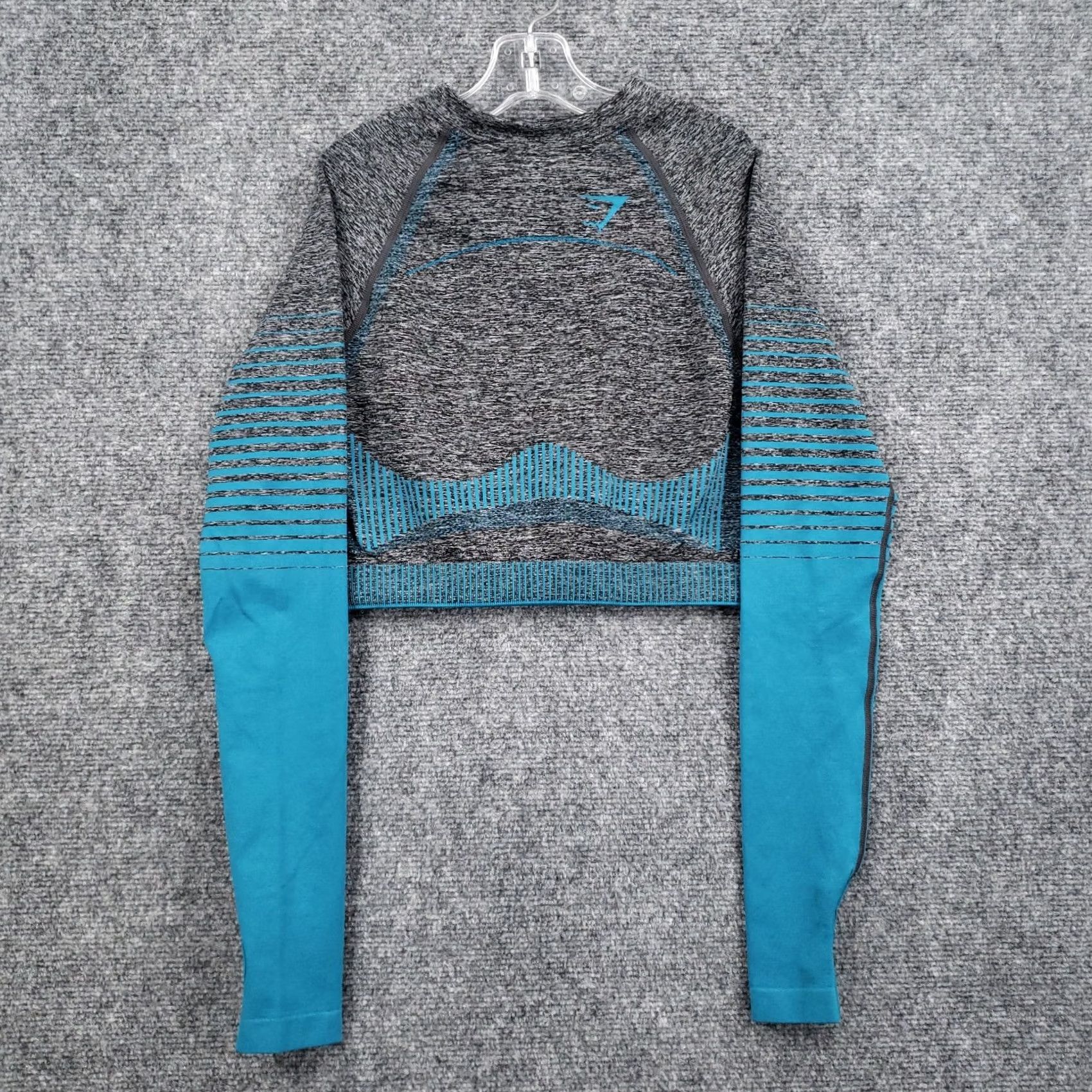 Gymshark Gymshark Adapt Fleck Seamless Long Sleeve Crop Top Womens S Gray Athletic Shirt Cropped Sports Gym & Training Womens Size S / US 4 / IT 40 - 2 Thumbnail