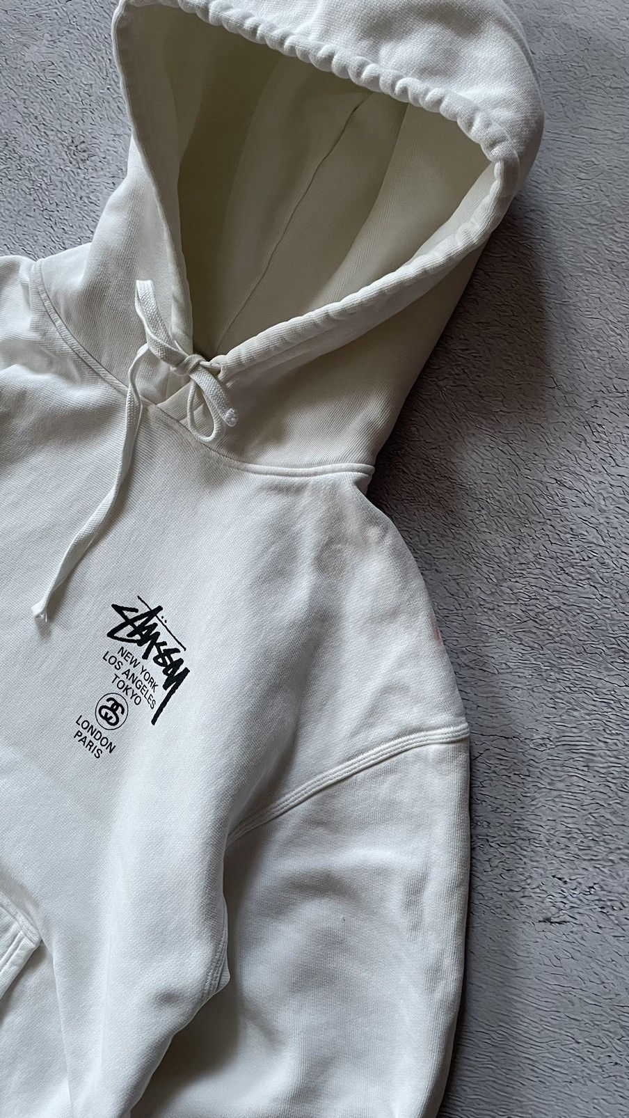 Stussy Vintage Hoodie Stussy World Tour Hooded White Rare Logo Size US L / EU 52-54 / 3 - 6 Thumbnail