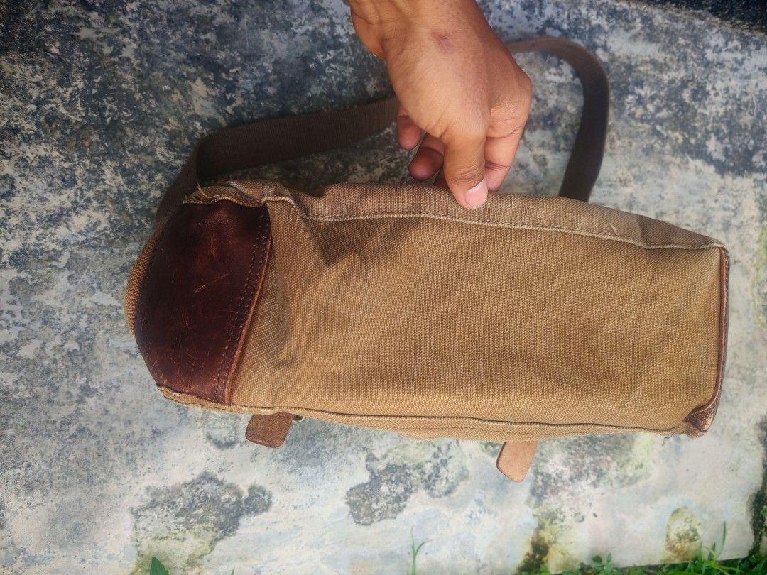 Japanese Brand Back Number Canvas Leather Messenger Belstaff Vibe Size ONE SIZE - 3 Thumbnail