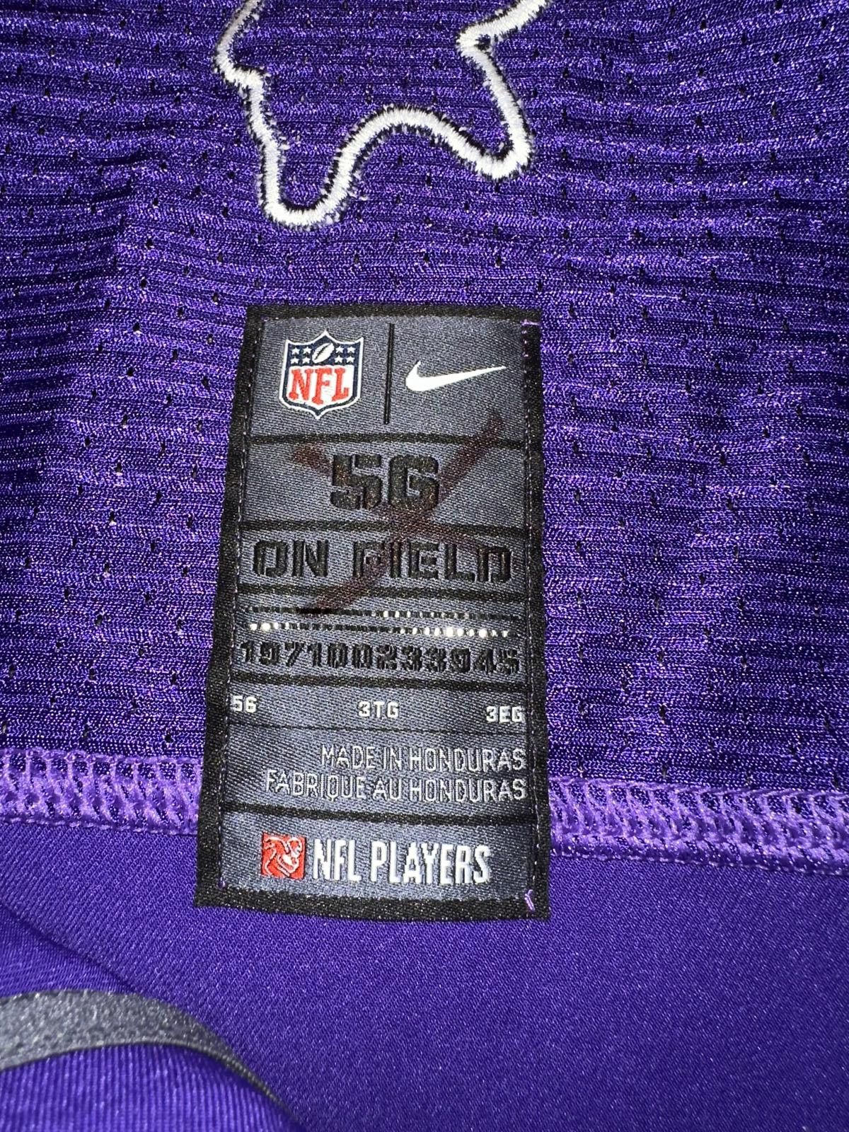 Nike Vintage Nike Men’s NFL Minnesota Vikings Purple Vapor Jersey Size US XXL / EU 58 / 5 - 5 Thumbnail