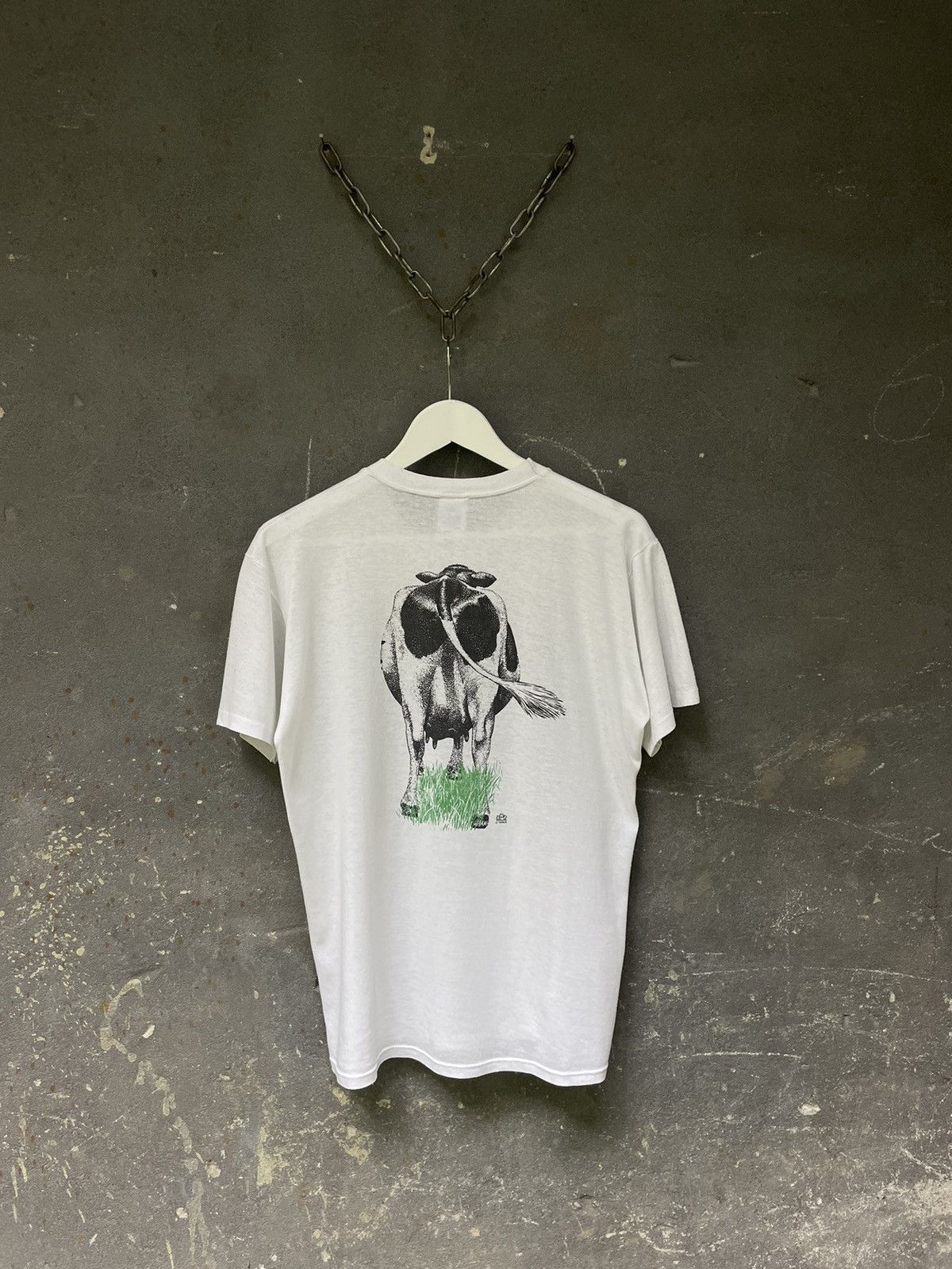 Vintage Vintage 80s Cow Face Shirt Animal Jerzees Size US L / EU 52-54 / 3 - 2 Thumbnail