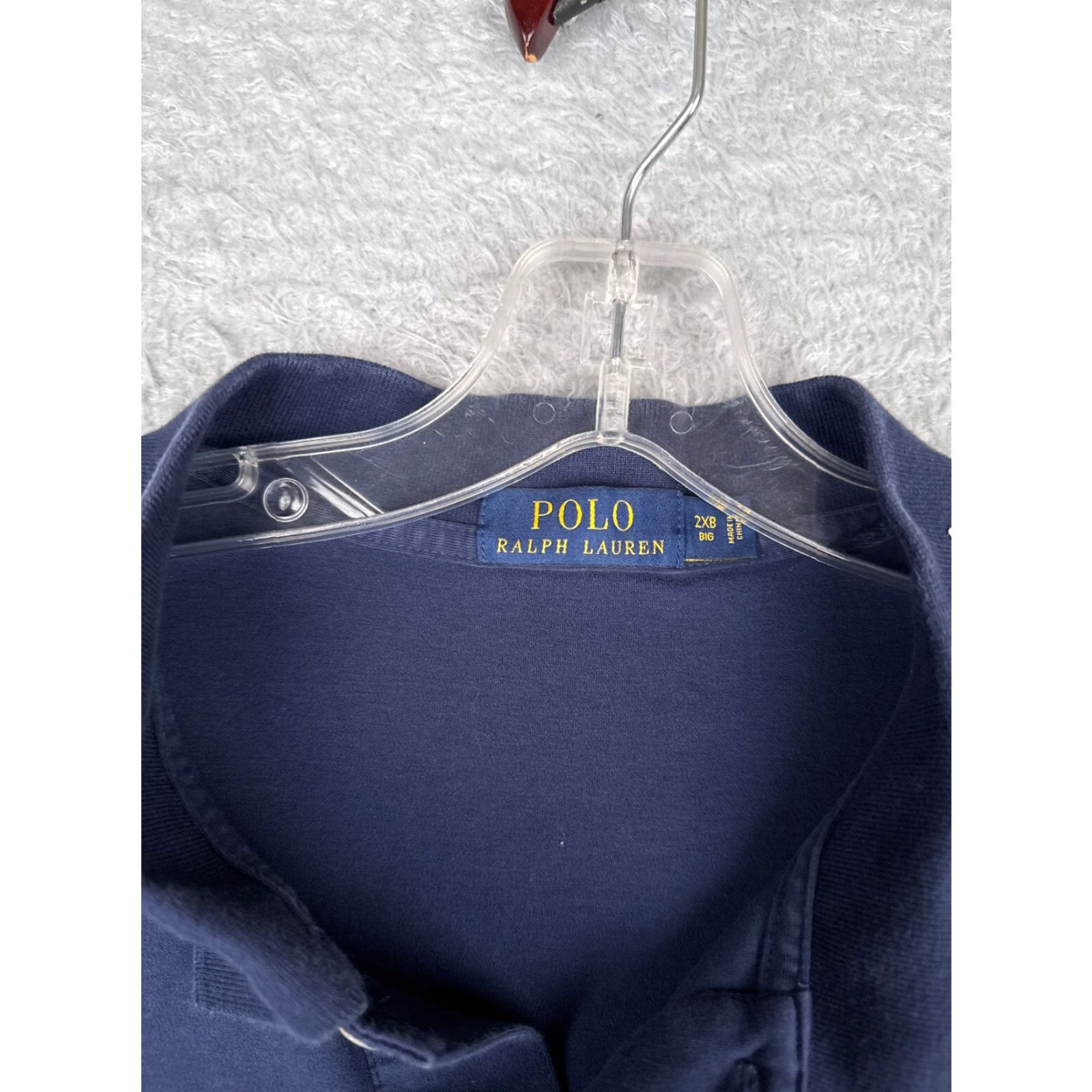 Ralph Lauren VINTAGE Ralph Lauren Polo Shirt Adult 2XL Blue 100% Cotton Jersey Short Sleeve Polo Shirt Regular Mens Size US XXL / EU 58 / 5 - 7 Thumbnail
