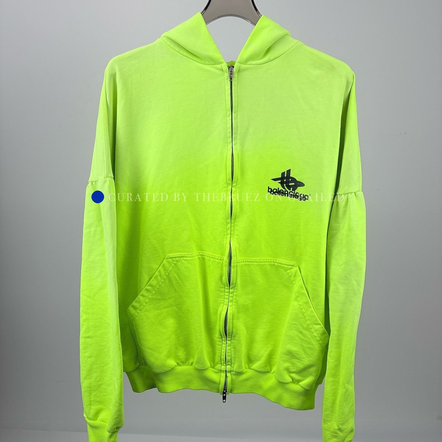 Balenciaga Balenciaga Neon Yellow Zip Up Hoodie | Grailed