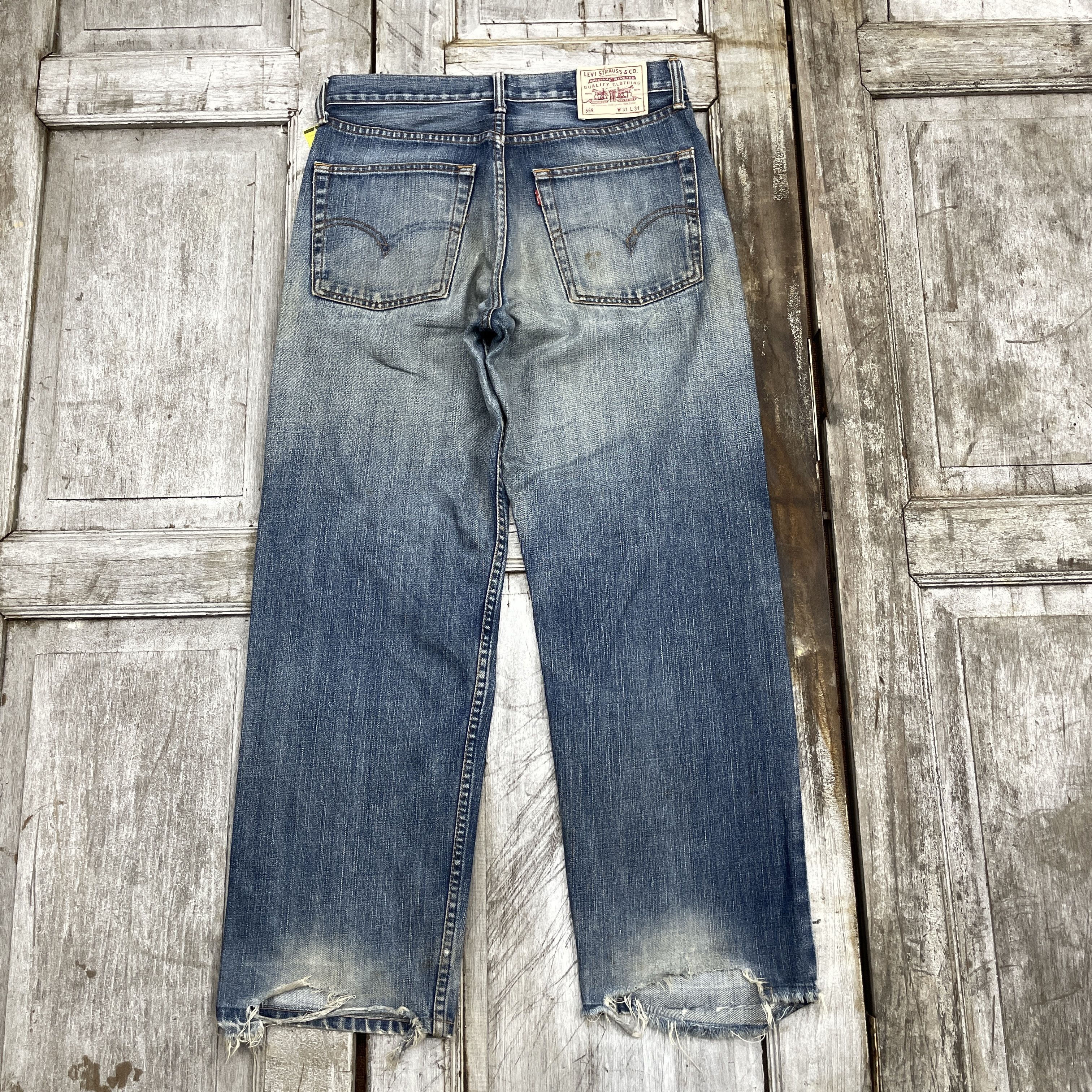 Levi's × Vintage Vintage Levi's 559 Faded Distressed Jeans - WC22 Size US 32 / EU 48 - 2 Thumbnail