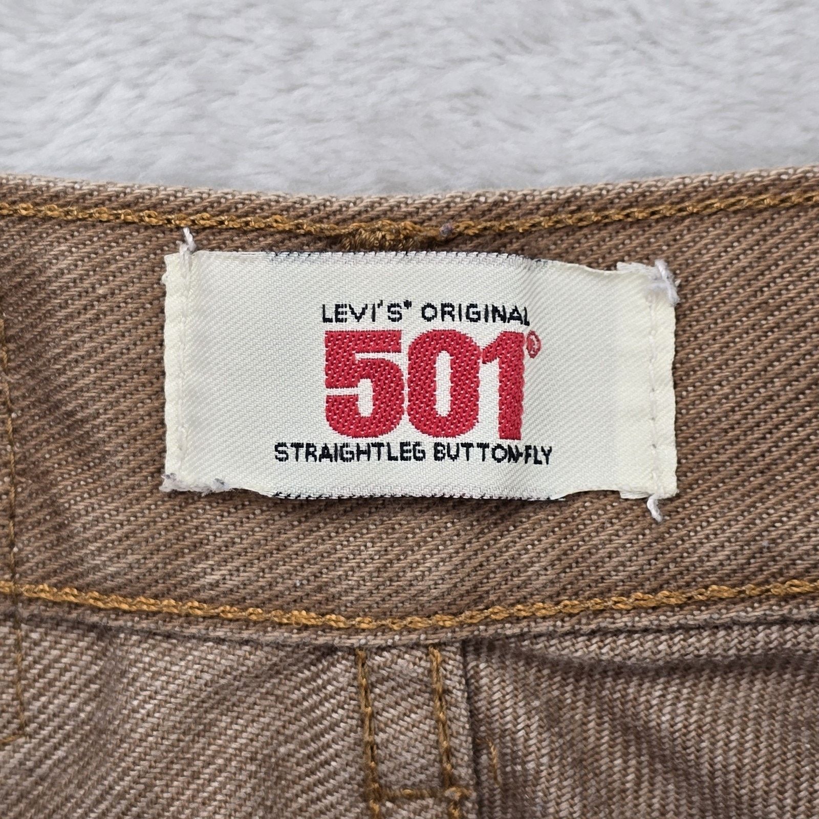 Levi's VTG Levis 501 Jeans Mens 28x27 Brown USA Tag 30x30 Y2K Size US 28 / EU 44 - 4 Thumbnail