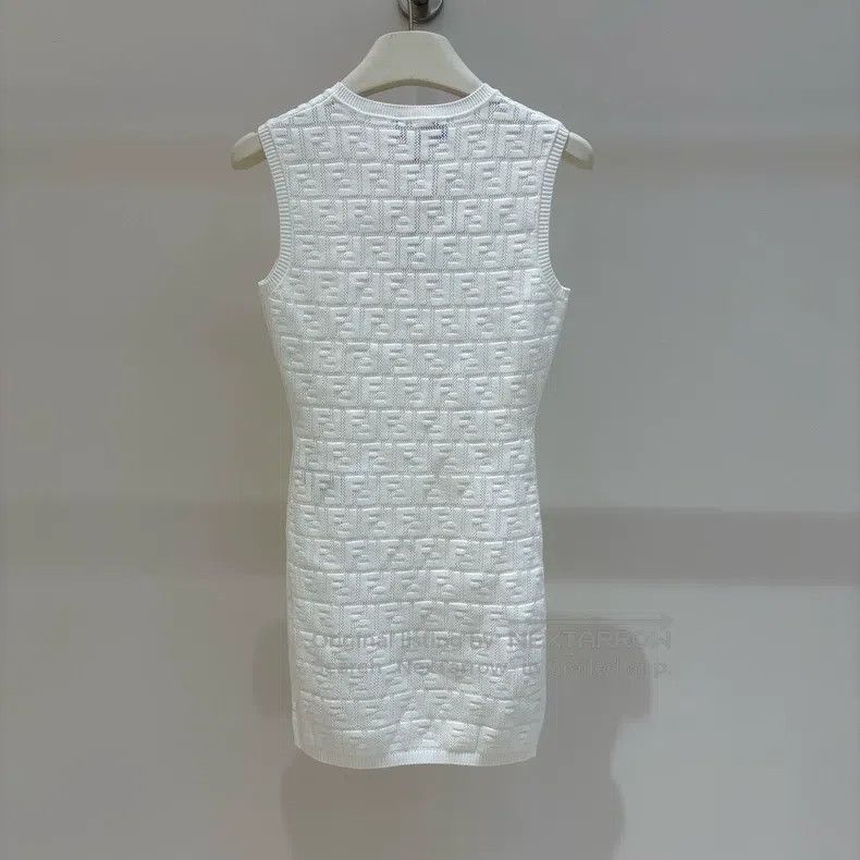 Fendi Fendi Double F Letter Logo Slim Fit Knitted Hollow-out Sle Size XS / US 0-2 / IT 36-38 - 2 Thumbnail