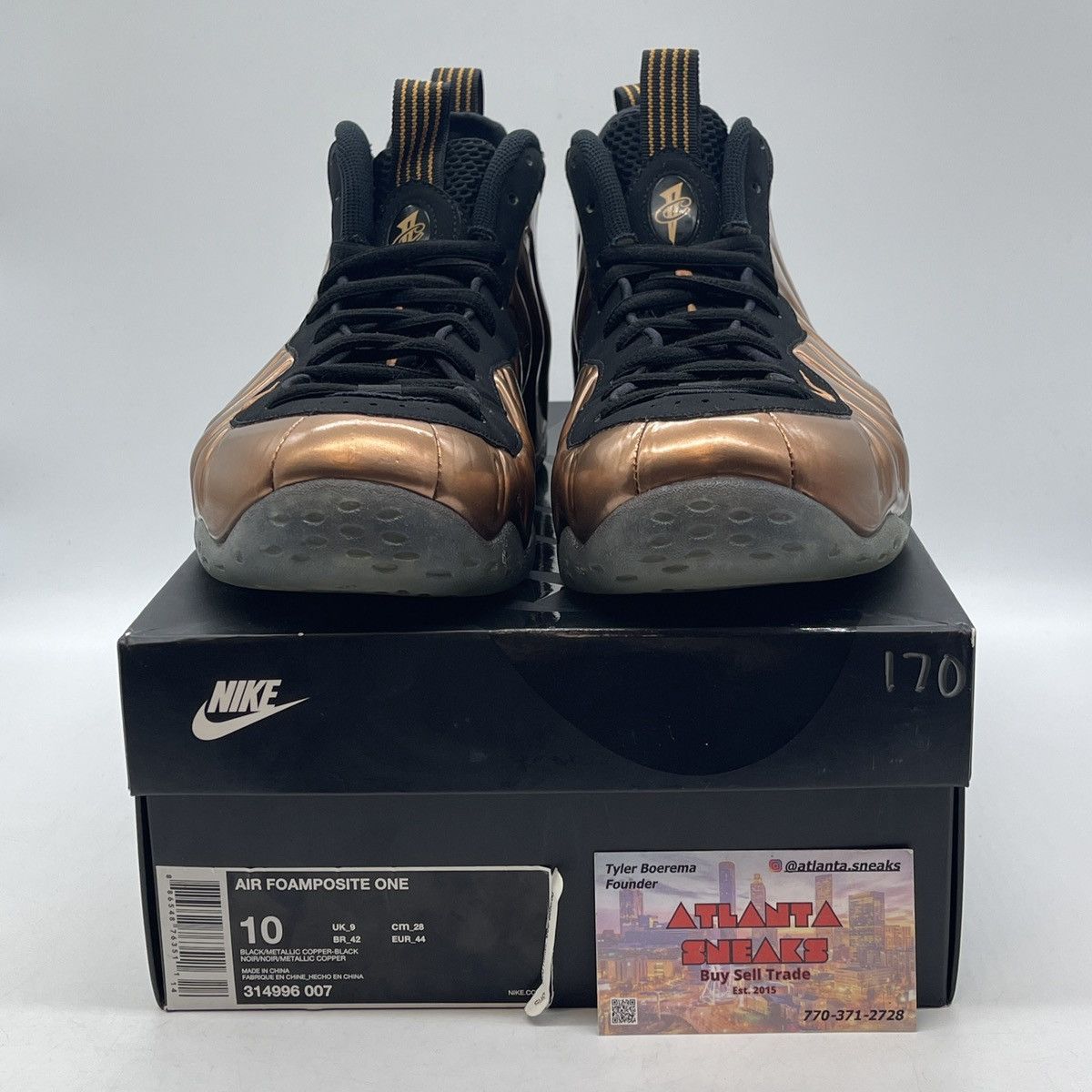 Nike Air foamposite one copper Size US 10 / EU 43 - 2 Thumbnail