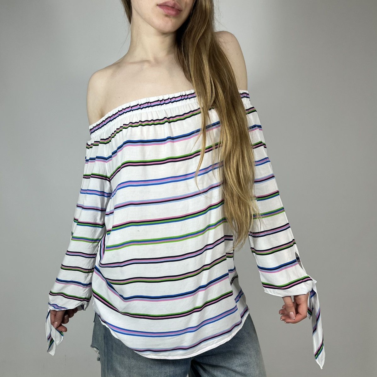 Vintage Emily Van Den Bergh Striped Retro Luxury Style Blouses Shirt Size M / US 6-8 / IT 42-44 - 1 Thumbnail