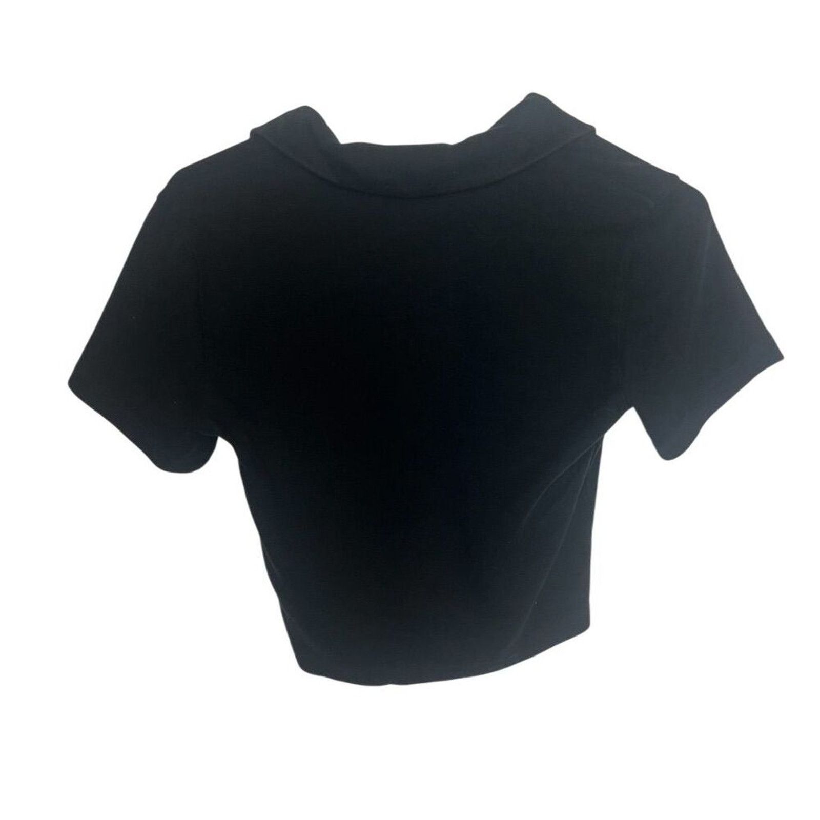 Nike Nike Women's Cropped Polo Top Black Short Sleeve Size M Size M / US 6-8 / IT 42-44 - 3 Thumbnail