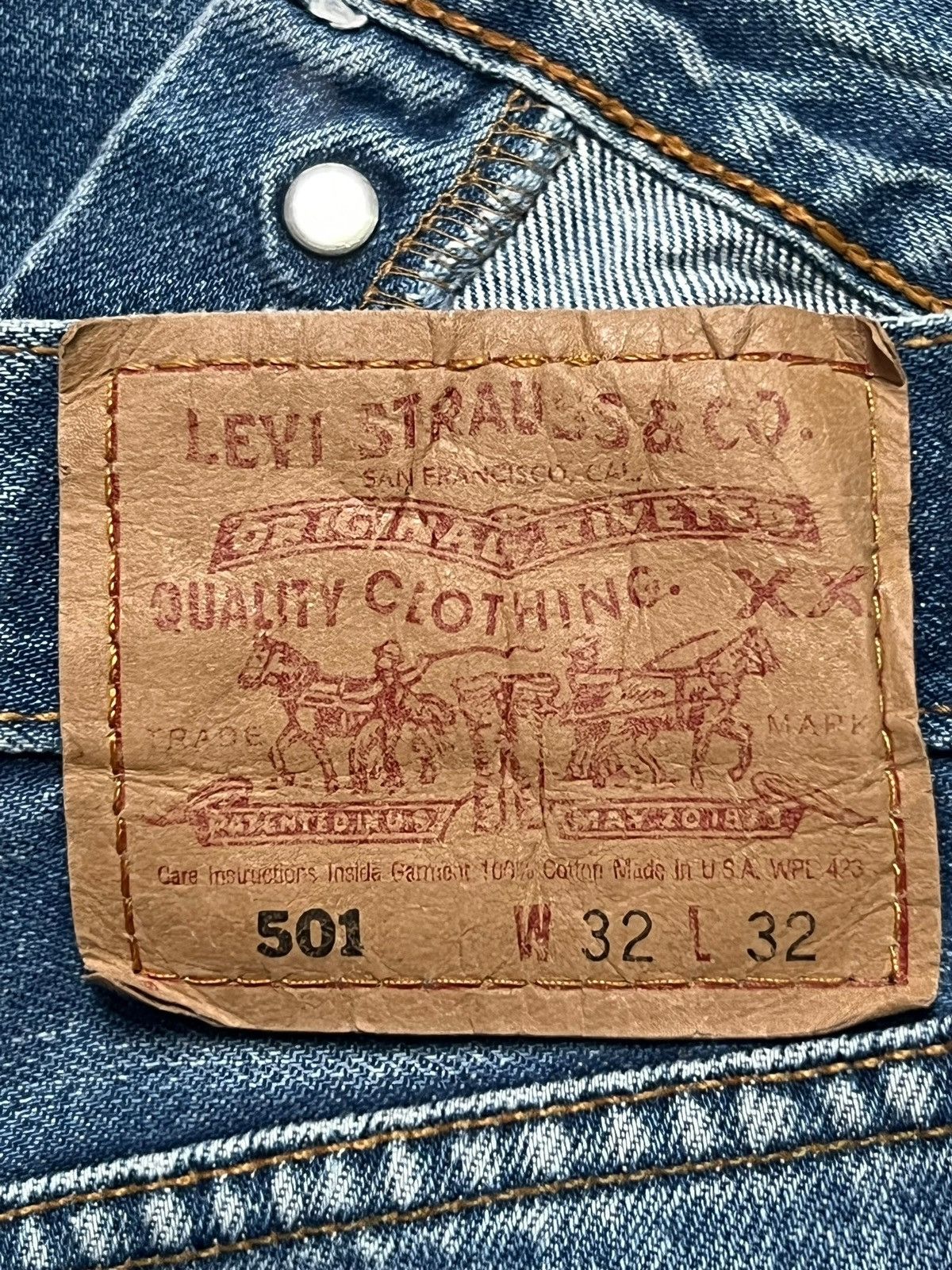 Levi's Vintage 90s Levi’s 501 Japan - Faded Wash Jeans Size US 31 - 15 Thumbnail