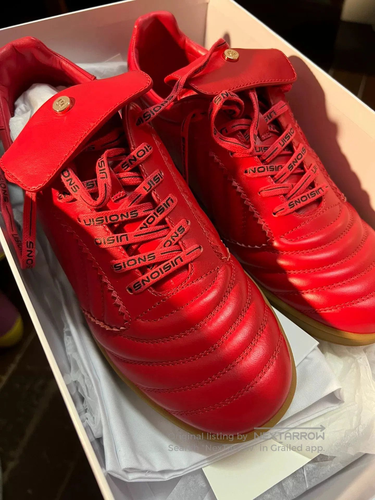 Givenchy Givenchy Red Leather Soccer Shoes. Size US 8 / EU 41 - 4 Thumbnail