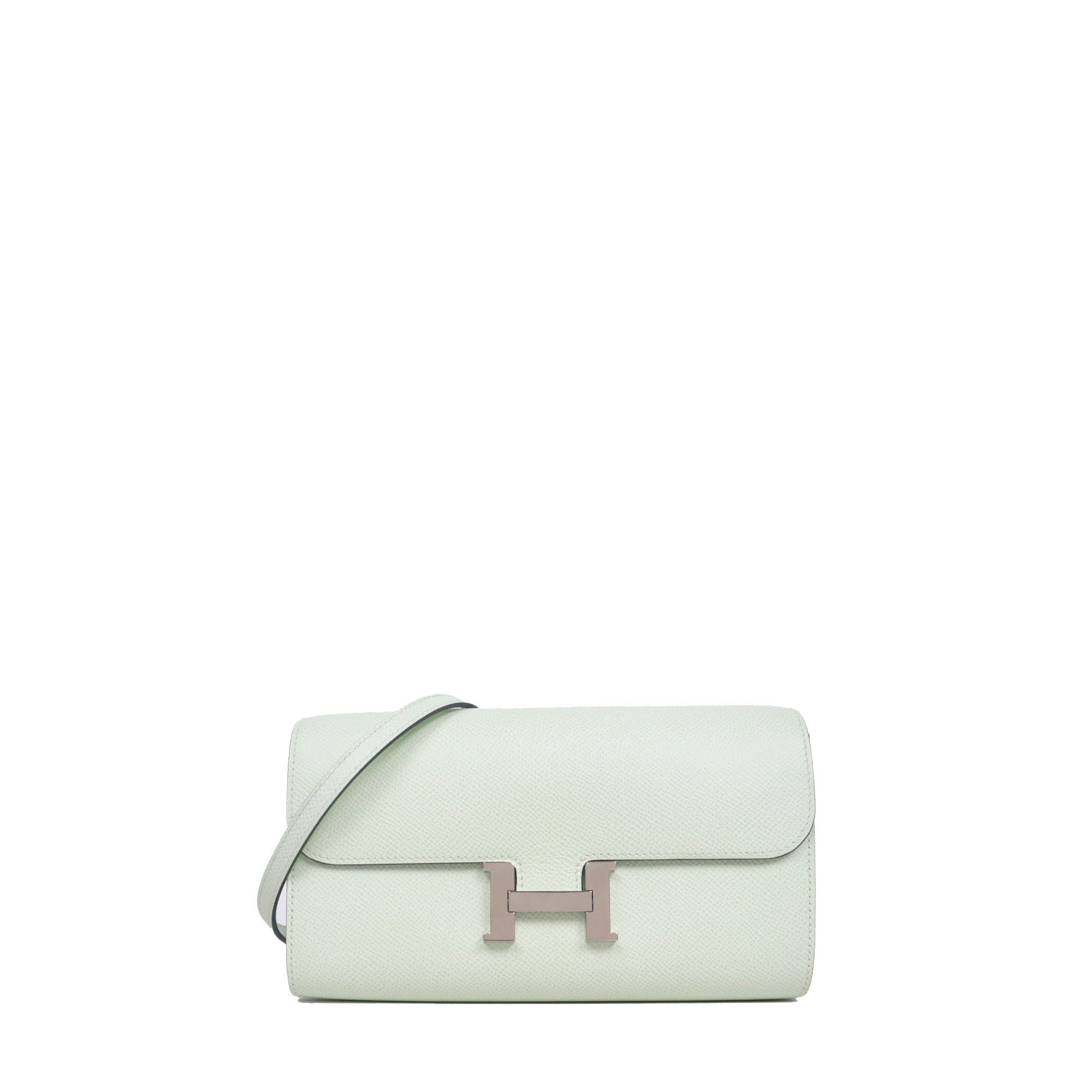 Hermes HERMÈS - Constance To Go Hermès shoulder bag in fizz green epsom leather Size ONE SIZE - 1 Thumbnail
