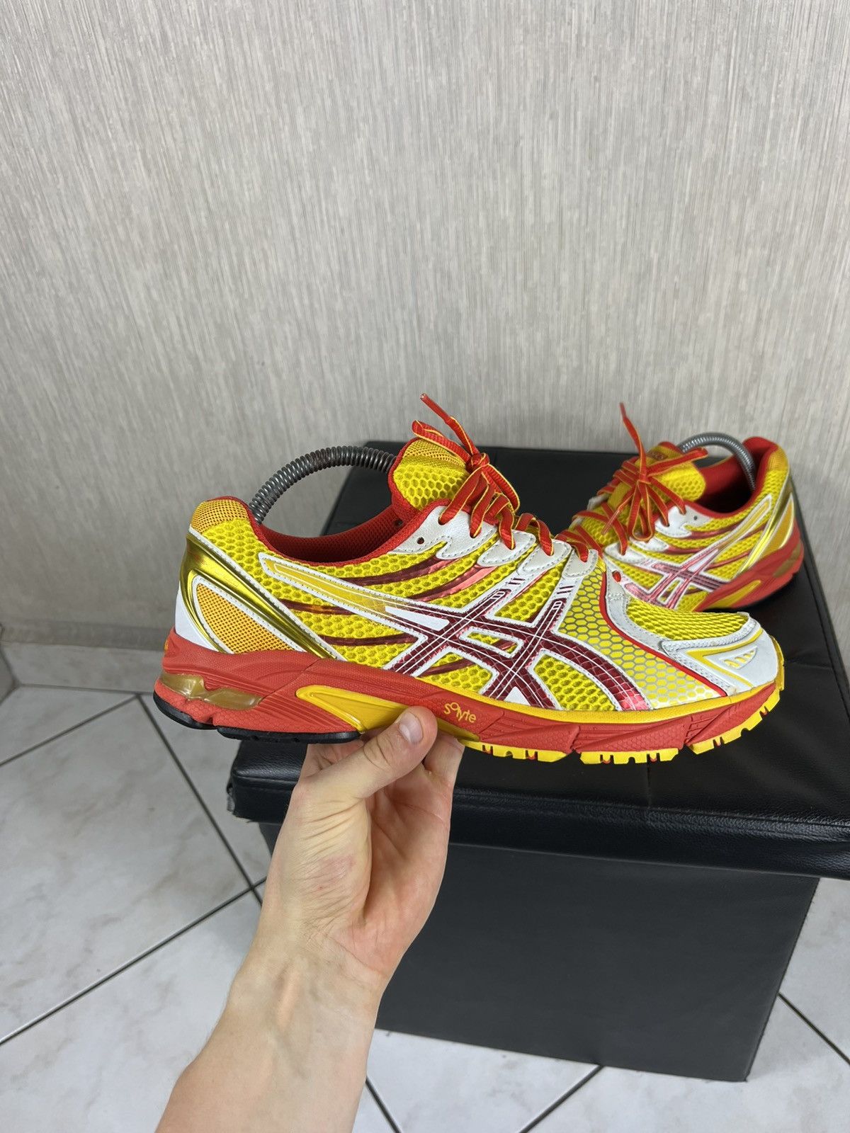 Asics Vintage Asics gel-os sky speed asymmetric laces mesh shoes Size US 8.5 / EU 41-42 - 4 Thumbnail