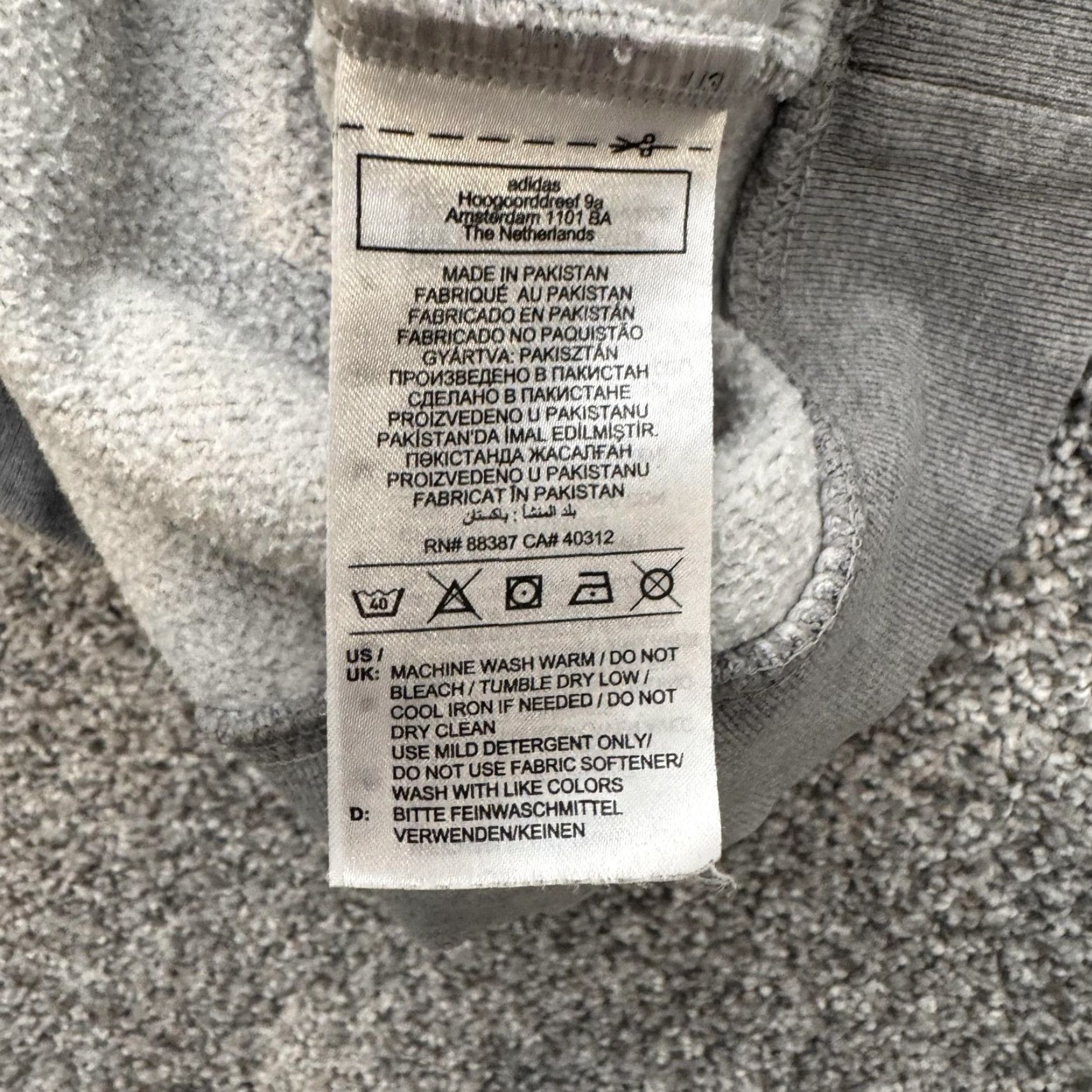 Adidas Adidas Hoodie Mens Large Gray Trefoil Pullover Kangaroo Pocket IM4525 Size US L / EU 52-54 / 3 - 7 Thumbnail