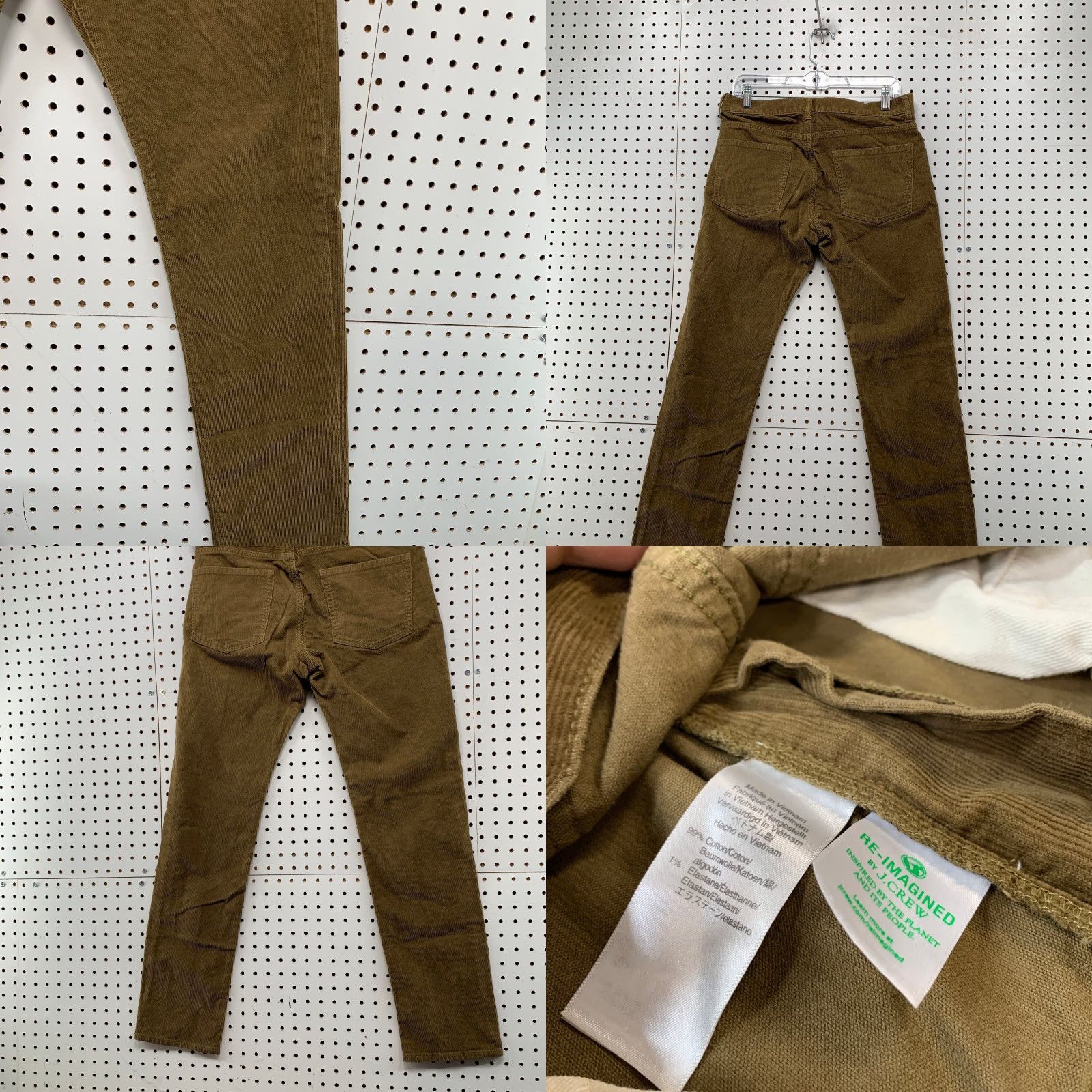 Vintage J Crew Corduroy Chino Pants Mens 31X32 Brown Straight Fit 484 Size US 31 - 8 Thumbnail