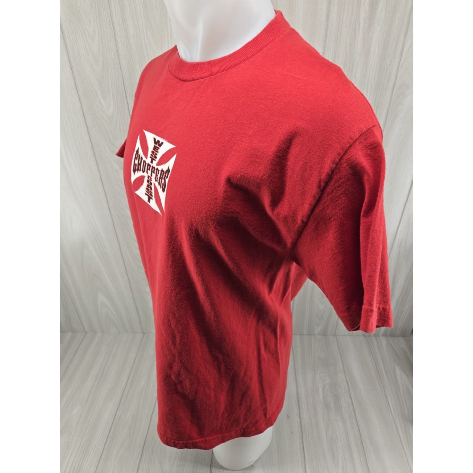 West Coast Choppers VINTAGE West Coast Choppers Shirt Mens T-Shirt 90s Red L 30" Down Back 21" Armpit to Armpit Jesse James WCC Y2K Size US L / EU 52-54 / 3 - 5 Thumbnail