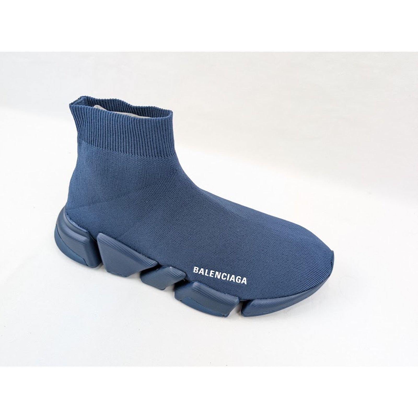 Balenciaga o1rshd1 Speed 2.0 Graffiti Sneakers in Navy Size US 13 / EU 46 - 2 Thumbnail