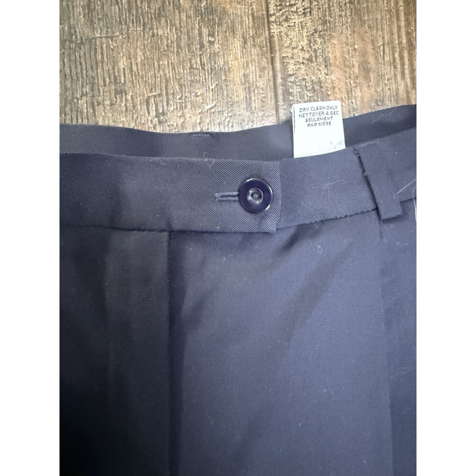 J.Crew Talbots Vintage Worsted Wool Navy Pants Women’s 12 Size 34" / US 12 / IT 48 - 2 Thumbnail