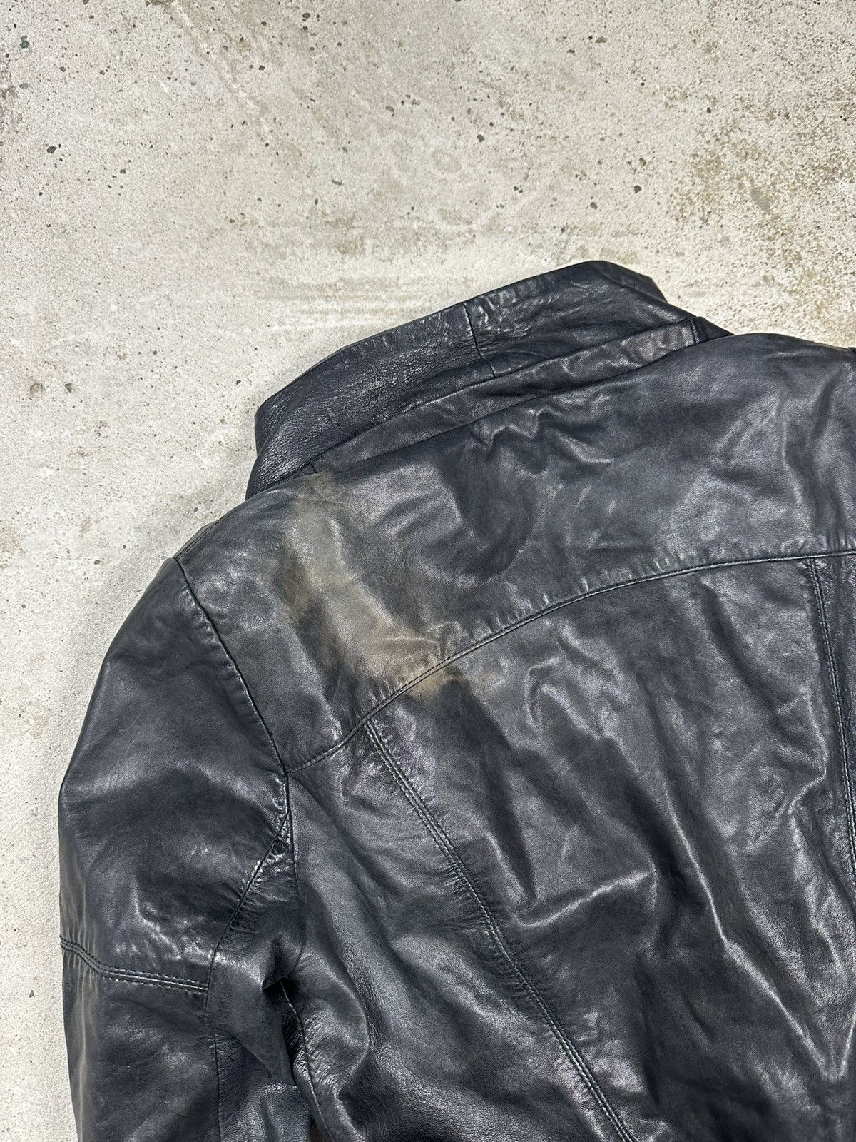 Japanese Brand × Vintage Vintage Y2K Black Leather Moto Biker Style Jacket Japanese Size US S / EU 44-46 / 1 - 13 Thumbnail