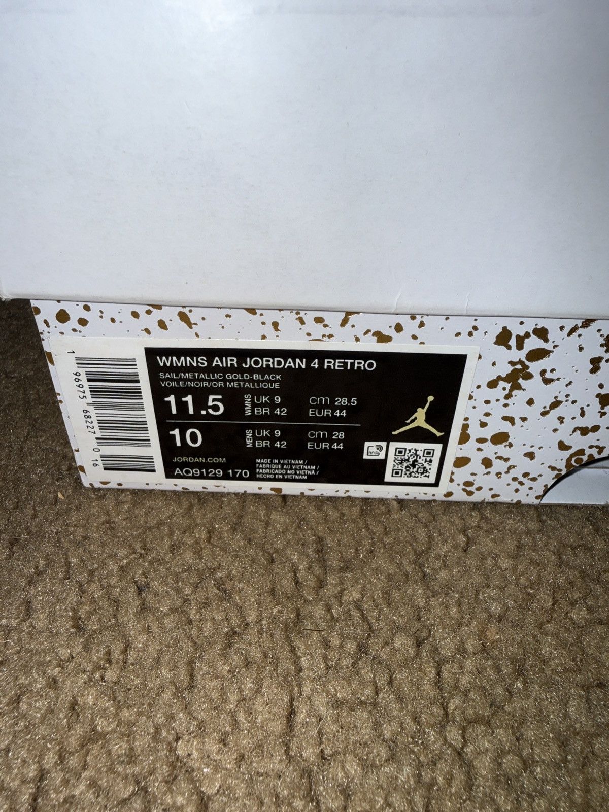 Jordan Brand W’s Jordan 4 Metallic Gold (2024) Size US 11.5 / IT 41.5 - 7 Thumbnail