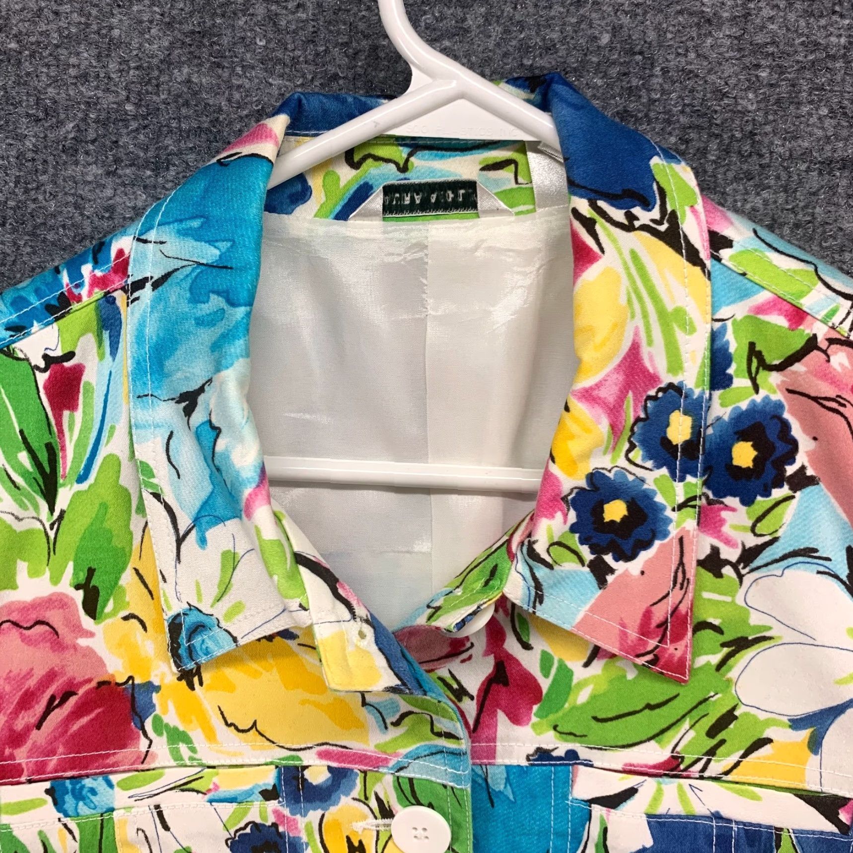 Laura Ashley Laura Ashley Jacket Womens Medium Multicolor Floral Stretch Pocket Blazer Lined Size M / US 6-8 / IT 42-44 - 4 Thumbnail