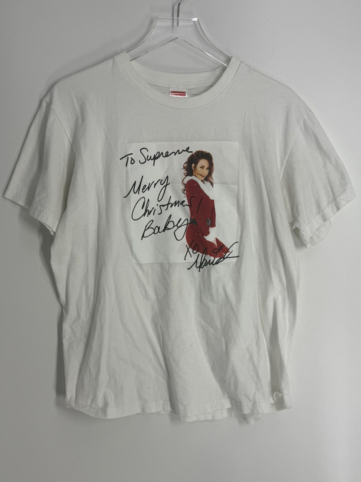 Supreme FW20 Mariah Carey “Merry Christmas Baby” Tee — White
