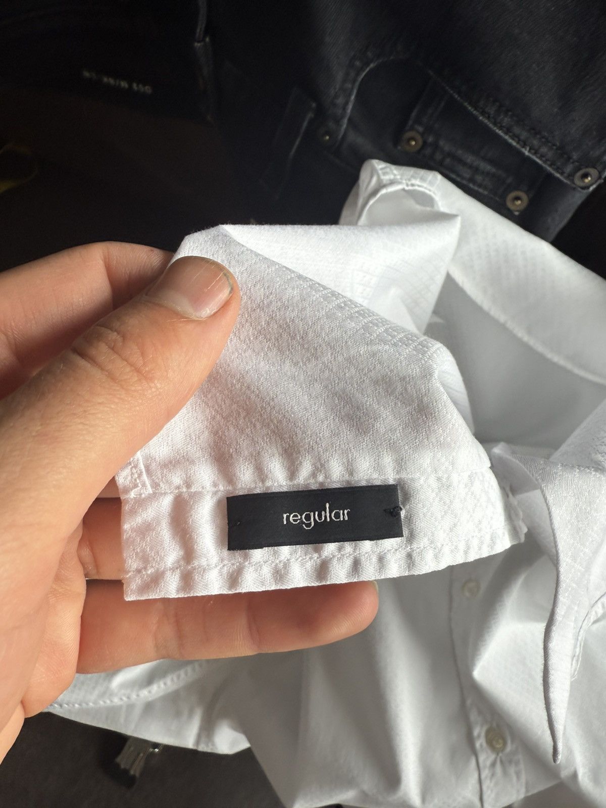 Gucci White Diamond-Pattern Textured Cotton Shirt Size US M / EU 48-50 / 2 - 17 Thumbnail