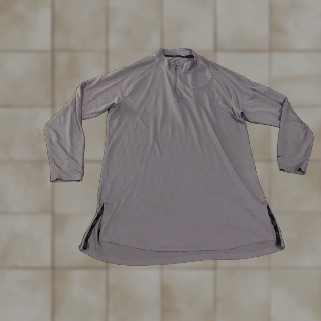 Nike Nike Sweatshirt Mens XL Gray Dri-Fit 1/4 Zip Stretch Performance Active Size US XL / EU 56 / 4 - 1 Thumbnail