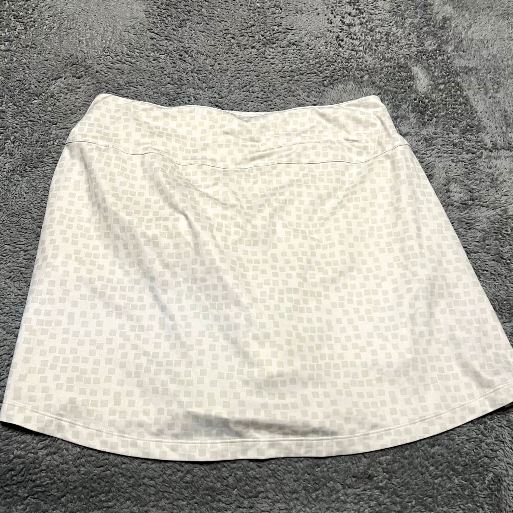 Nike Nike Skort Tennis Skirt Dri-Fit Geometric Print Womens Large L Regular White Size 36" / US 14 / IT 50 - 4 Thumbnail