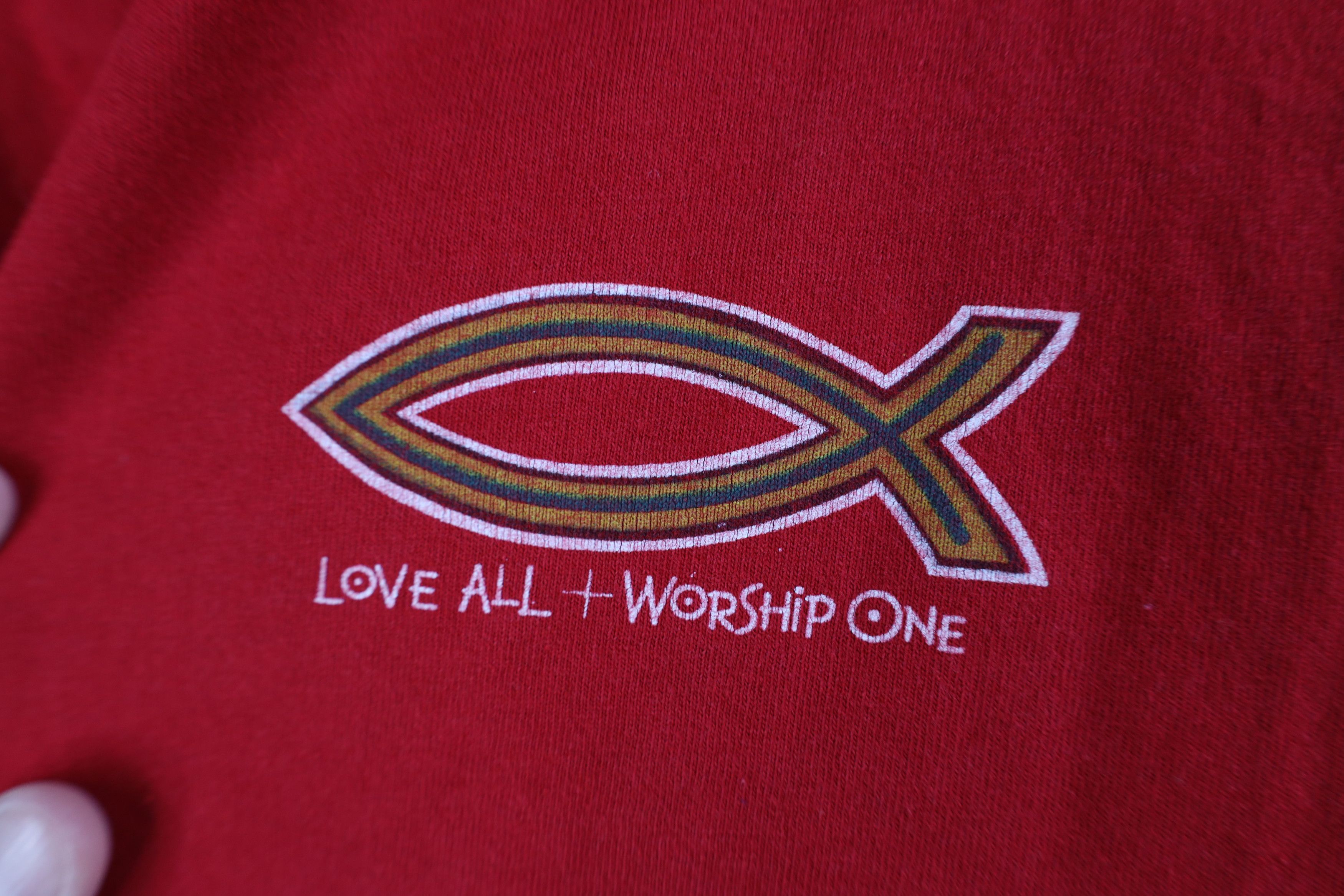 Vintage Vintage Streetwear Christian Love All Worship One T-Shirt Size US XL / EU 56 / 4 - 4 Thumbnail