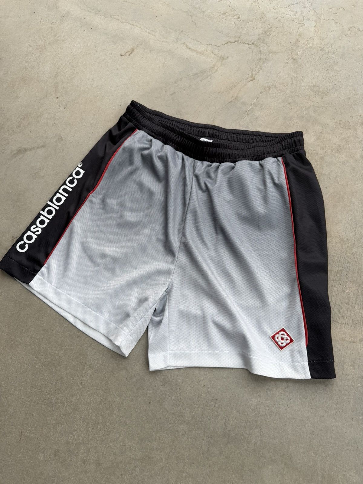 Casablanca Casablanca Logo Mesh Shorts Grey/Black Size S Brand New Size US 30 / EU 46 - 2 Thumbnail