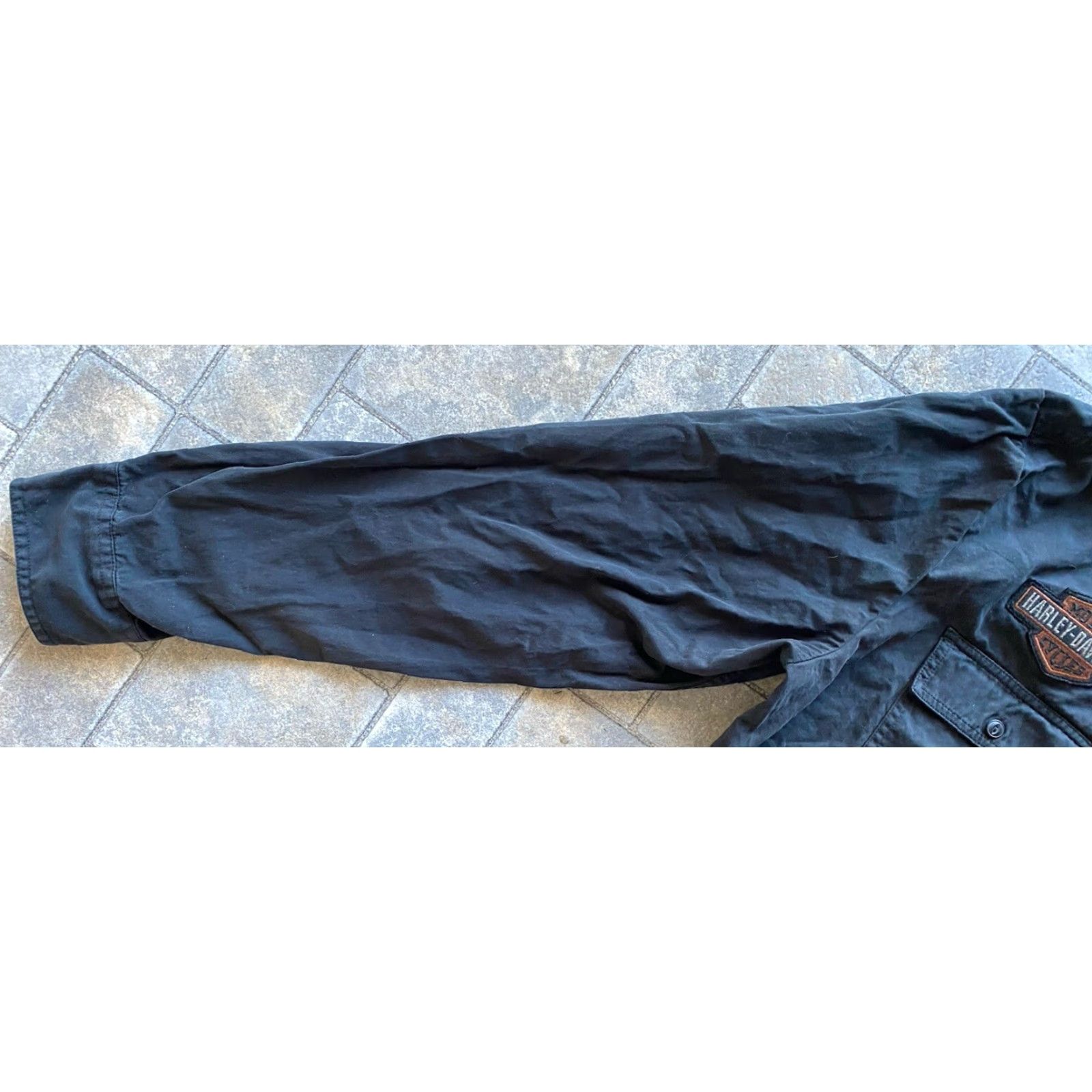 Harley Davidson Harley-Davidson Shirt Button-Up Long Sleeve Black 2XL Slim Mens Size US XXL / EU 58 / 5 - 6 Thumbnail