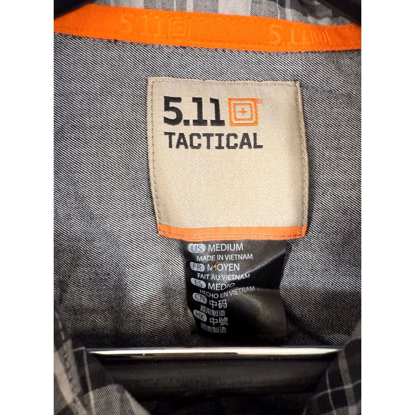 Vintage 5.11 Tactical Shirt Mens M Gray Button Black Plaid Long Sleeve Snaps Workwear Size US M / EU 48-50 / 2 - 6 Thumbnail