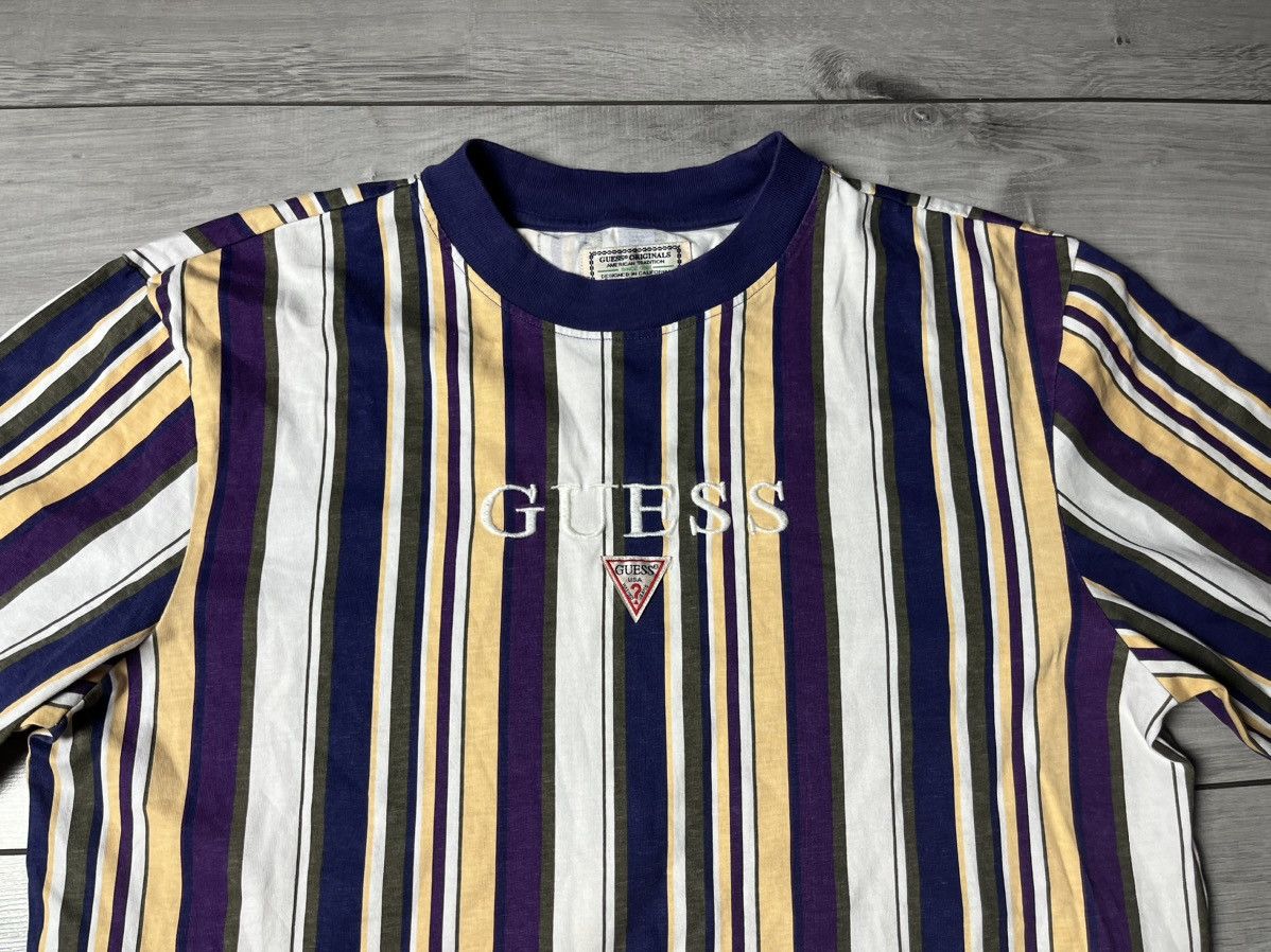 Guess Guess vintage long sleeve striped embroidered size Medium Size US M / EU 48-50 / 2 - 3 Thumbnail
