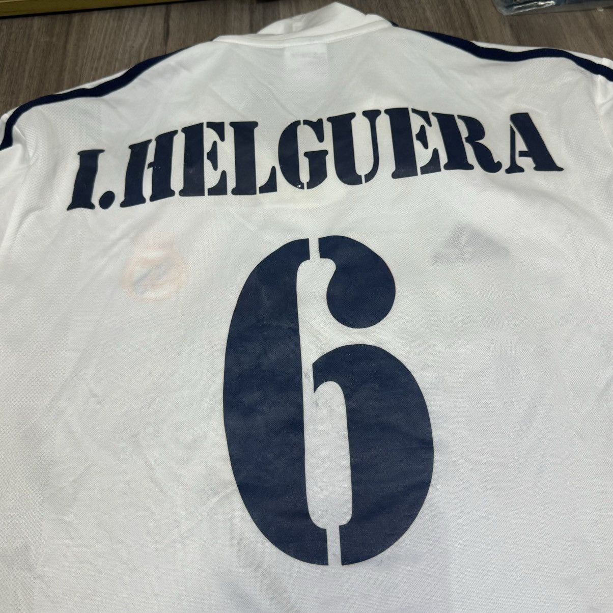 Adidas Real Madrid 02/03 CL home shirt #6 I.Helguera Size US L / EU 52-54 / 3 - 6 Thumbnail