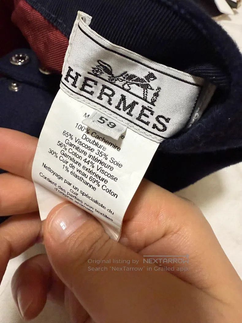 Hermes Hermes size 59 100% Cashmere Hat, Baseball Cap, Visor Cap, Size ONE SIZE - 2 Thumbnail