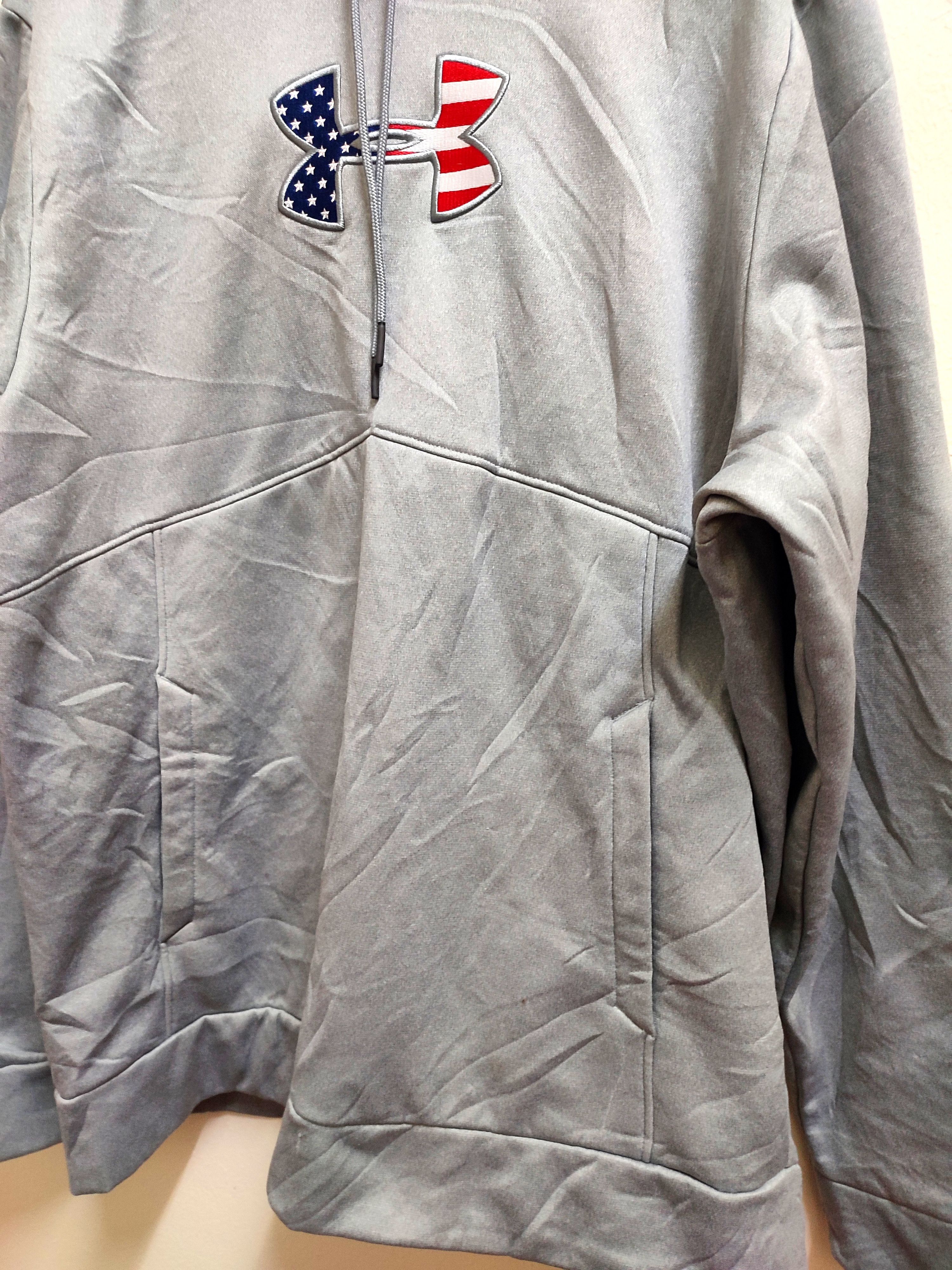 Under Armour Rare Under Armour American Flag Center Logo Hoodies Size US L / EU 52-54 / 3 - 4 Thumbnail