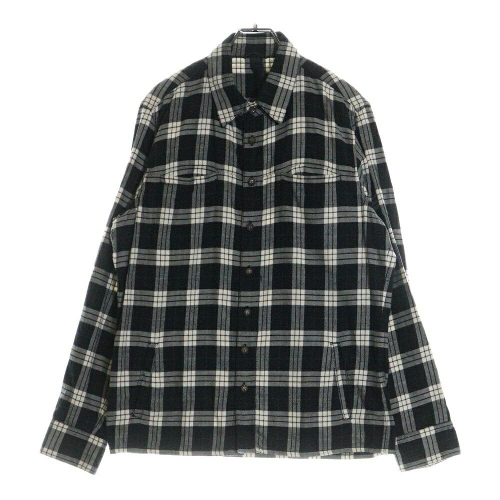 Chrom hearts loose end ブラック　ホワイト　希少 Chrome Hearts Loose Ends White & Black CH Pin Stripe Shirt Size