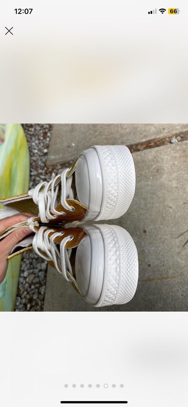 Converse Converse Chuck 70 Plus Glitter Gold High Top Unisex Women’s Size US 7 / IT 37 - 4 Thumbnail