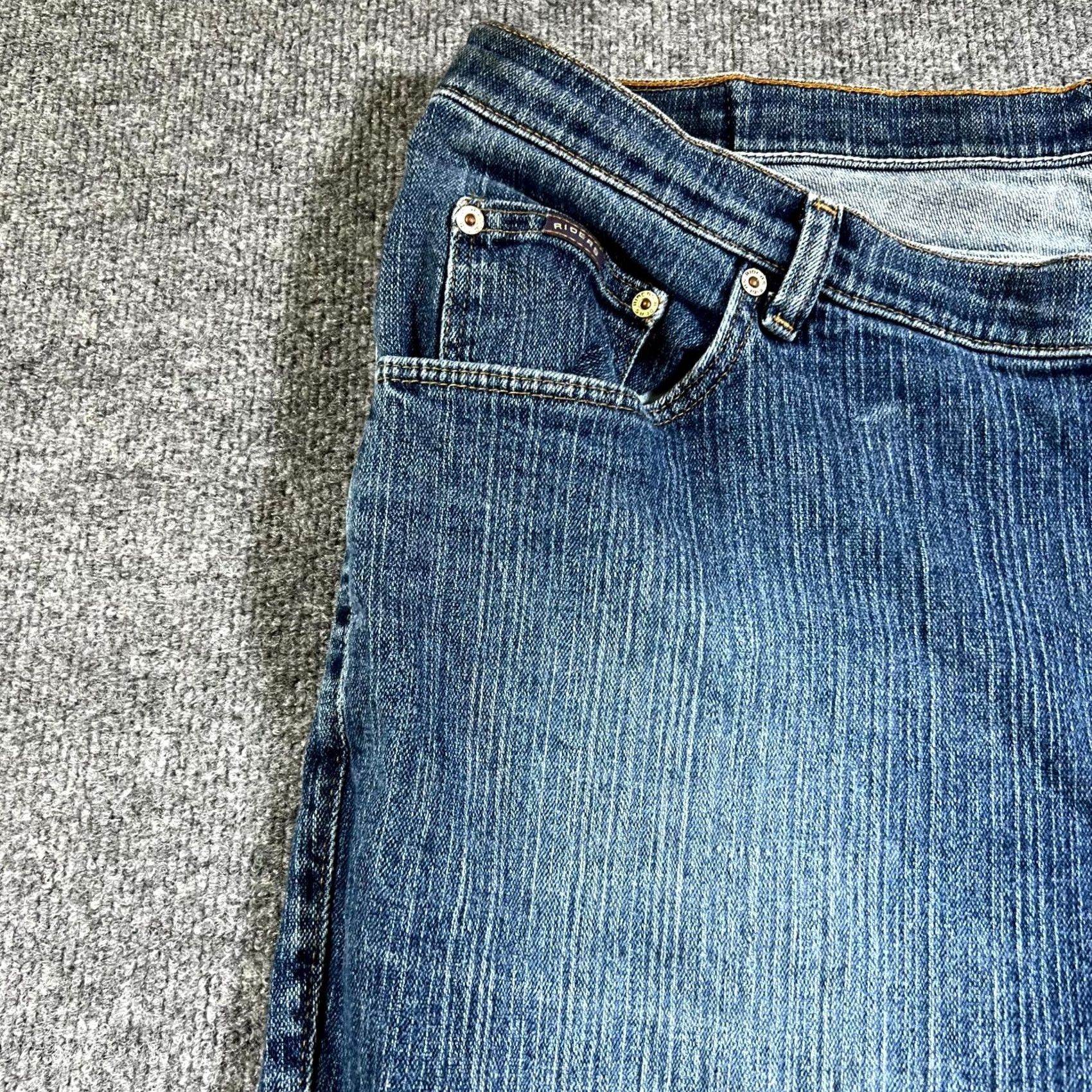 Denime Denim Riders Jeans Women's 20W Blue Medium Wash Straight Leg Western Vintage Size 42" / US 20 - 3 Thumbnail