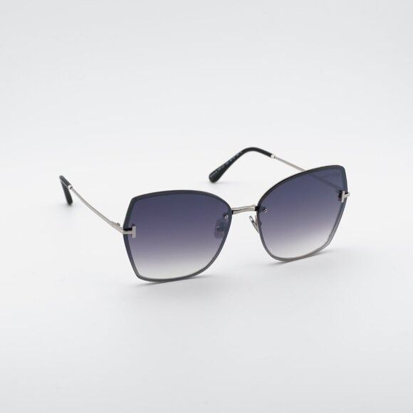 Tom Ford Nickie-02 FT1107 16C Sunglasses Palladium Butterfly Frame, Smoke Lenses Tom Ford Nickie-02 FT1107 16C Sunglasses Palladium Butterfly main image 2