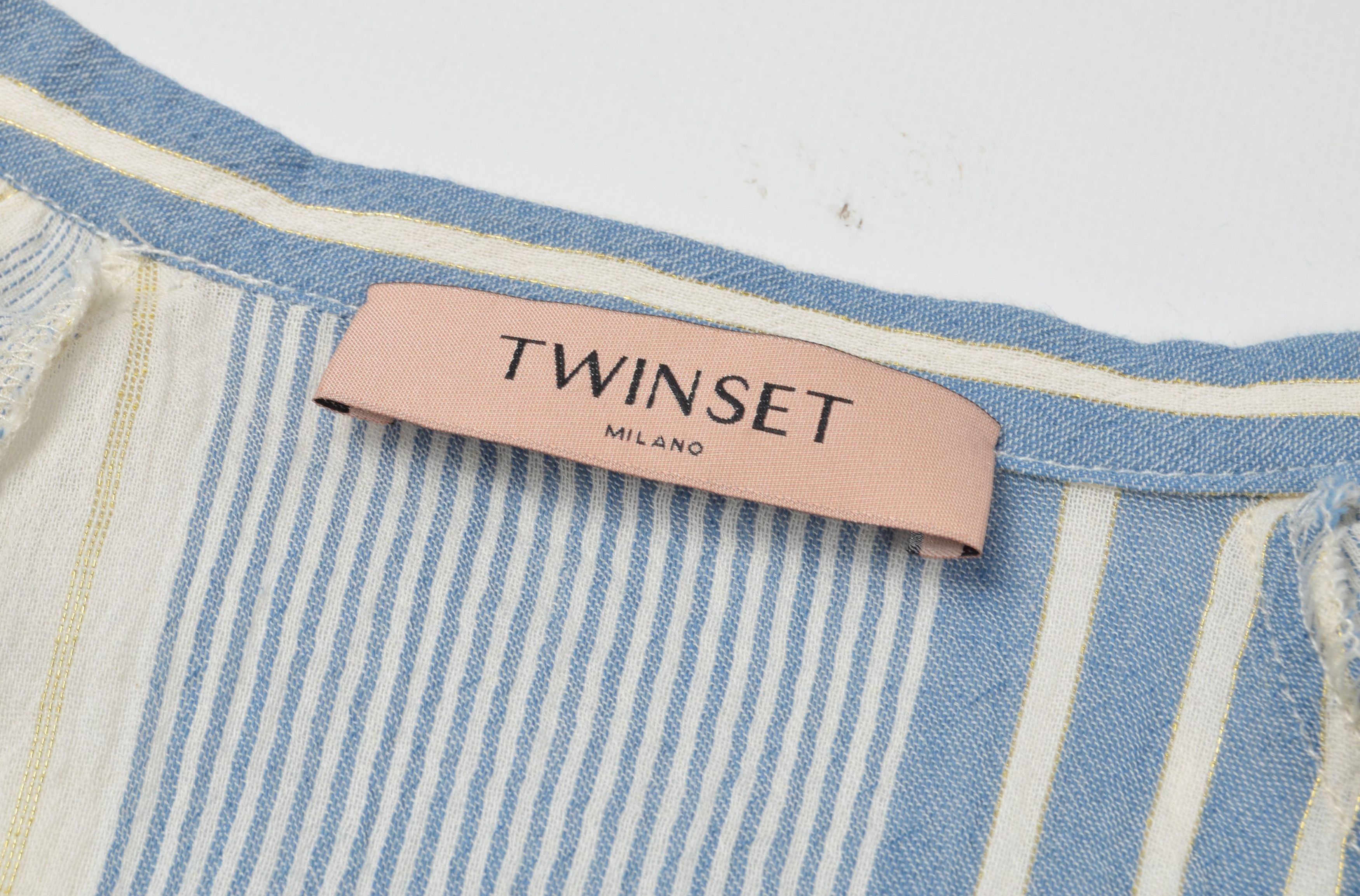 TWINSET Simona Barbieri Twin-Set Striped Boho Cottagecore Dress Size S / US 4 / IT 40 - 8 Thumbnail