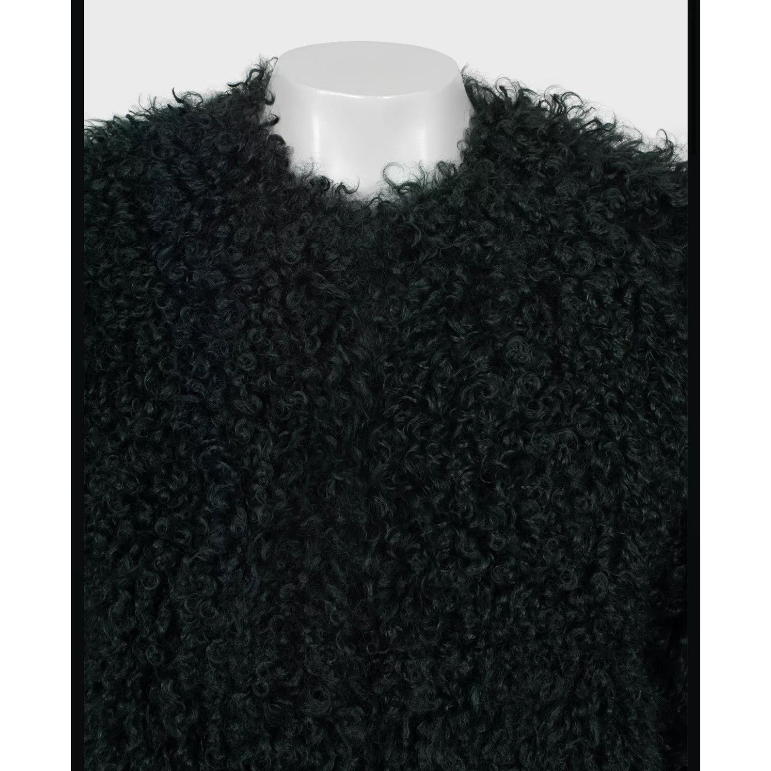 Max Mara Max Mara Dark Green Karakul Fur Coat - Size XS / IT38 Size XS / US 0-2 / IT 36-38 - 4 Thumbnail