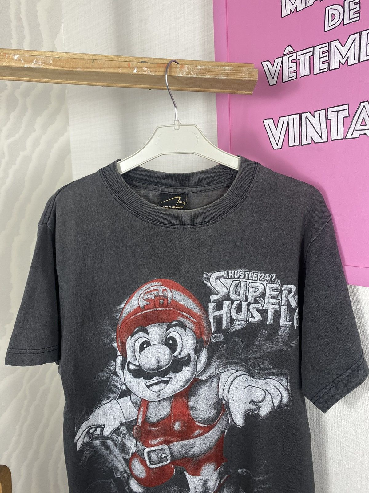 Nintendo × Vintage Mario Super Hustla T Shirt Size US M / EU 48-50 / 2 - 3 Thumbnail
