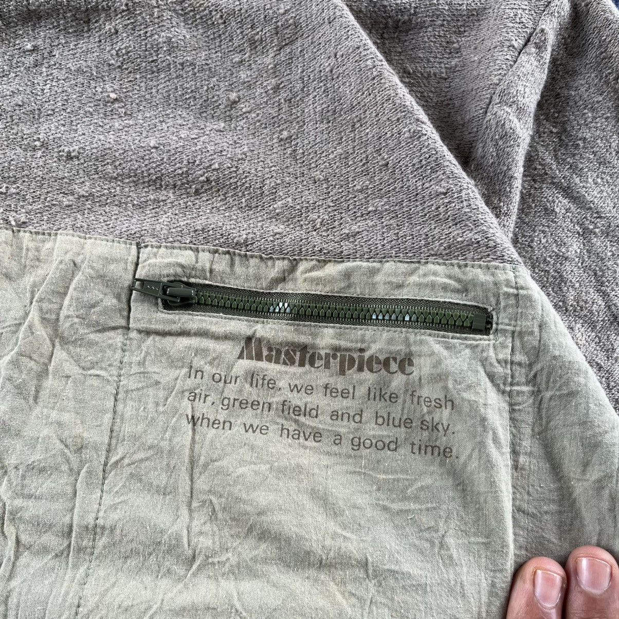 Japanese Brand × MasterPiece × Vintage Vintage Masterpiece Single Pocket Spell Out Sweetshirts Size US M / EU 48-50 / 2 - 2 Thumbnail